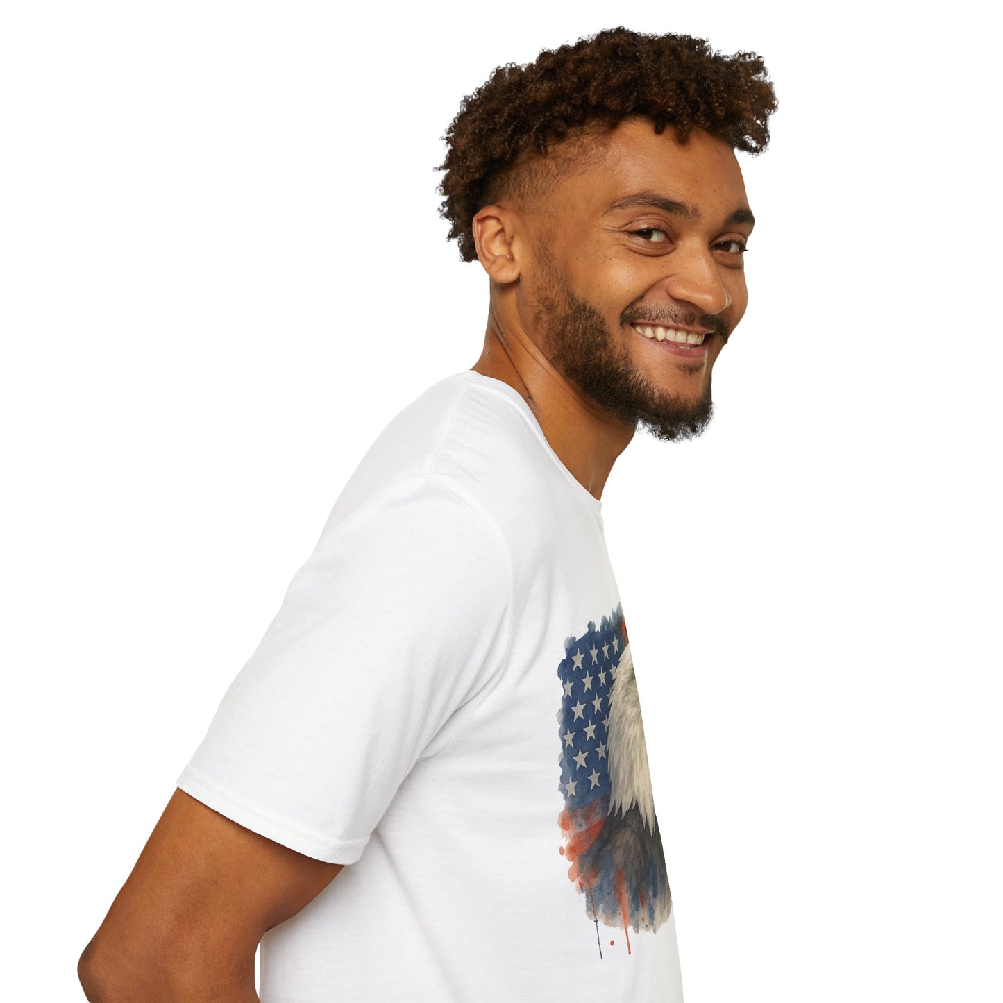 American Eagle & Flag T‑Shirt | Patriotic Graphic Tee | Bald Eagle USA Shirt | 4th of July Tee | Independence Day Apparel