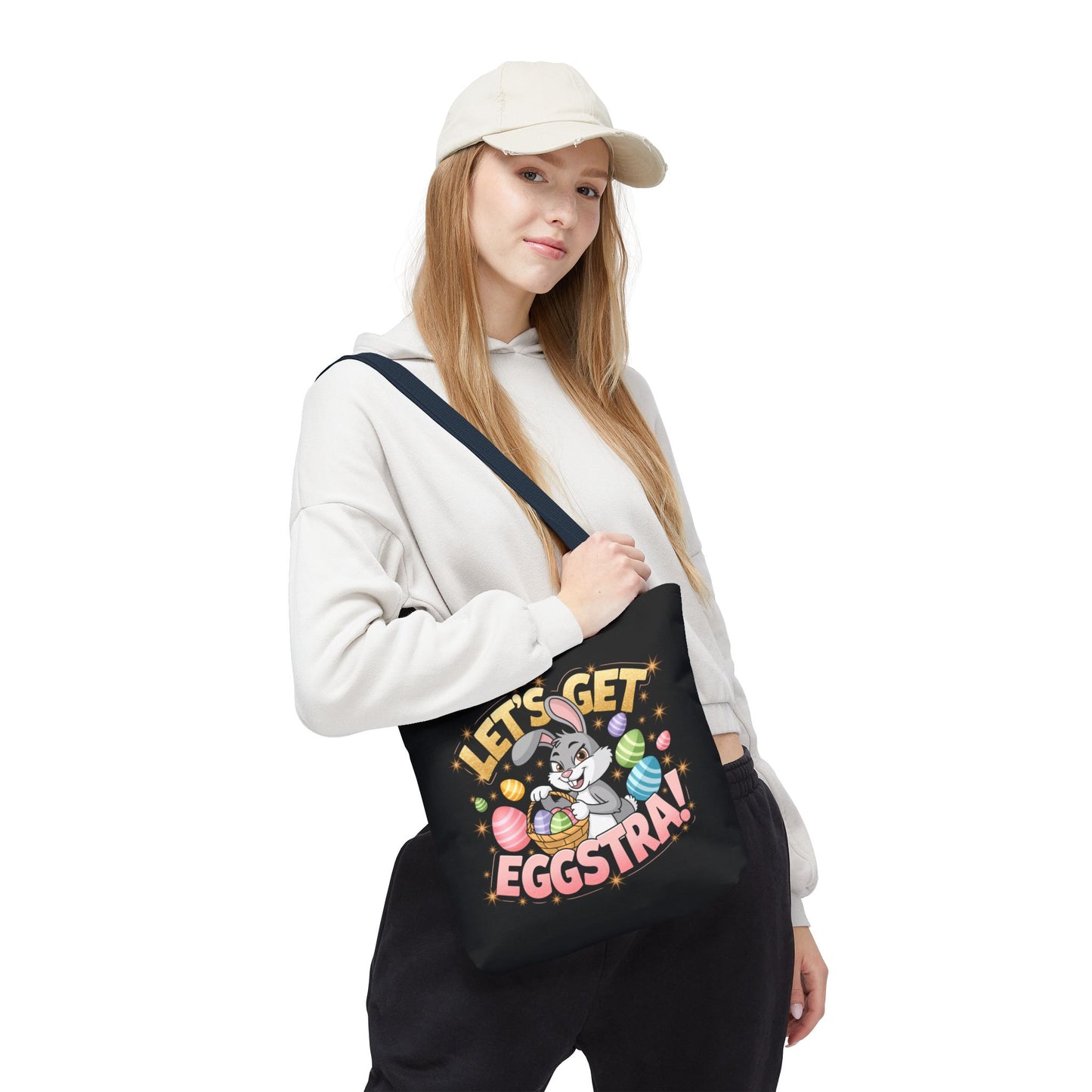 Easter Bunny Tote Bag - 'Leg's Get Eggstra'