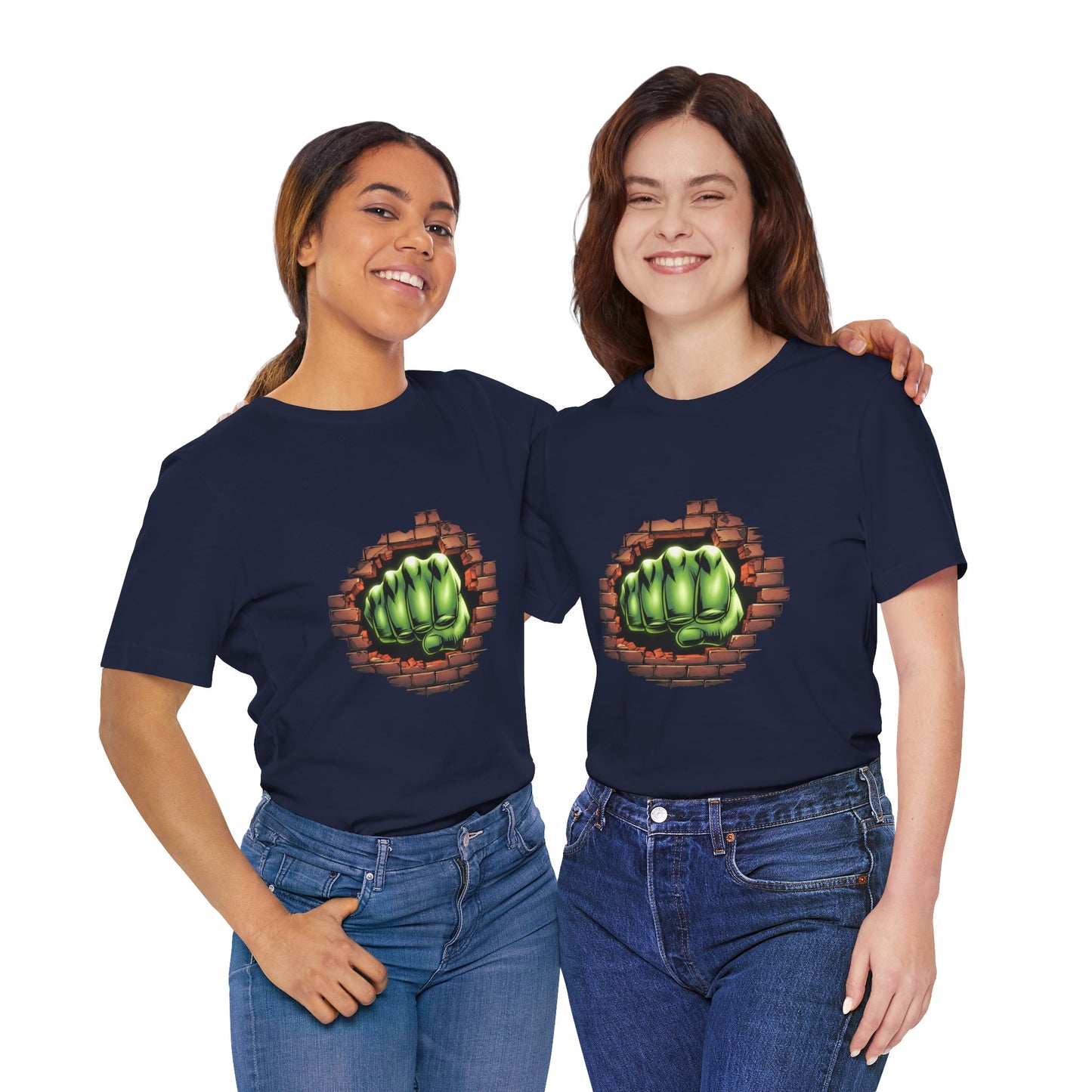 Green Hero Fist Graphic Tee – Superhero Shirt, Comic Pop Art, Gamer Gift, Y2K Dopamine Aesthetic, Funny Nerd Fashion, Unisex T‑shirt