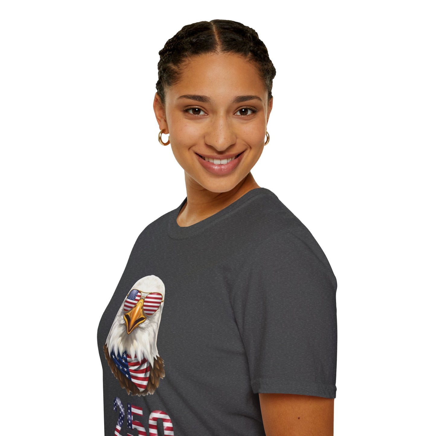 America 250 Eagle Shirt, Patriotic Bald Eagle Tee, USA Flag Sunglasses Shirt, 250th Anniversary Tee, 4th of July Shirt, American Pride Tee