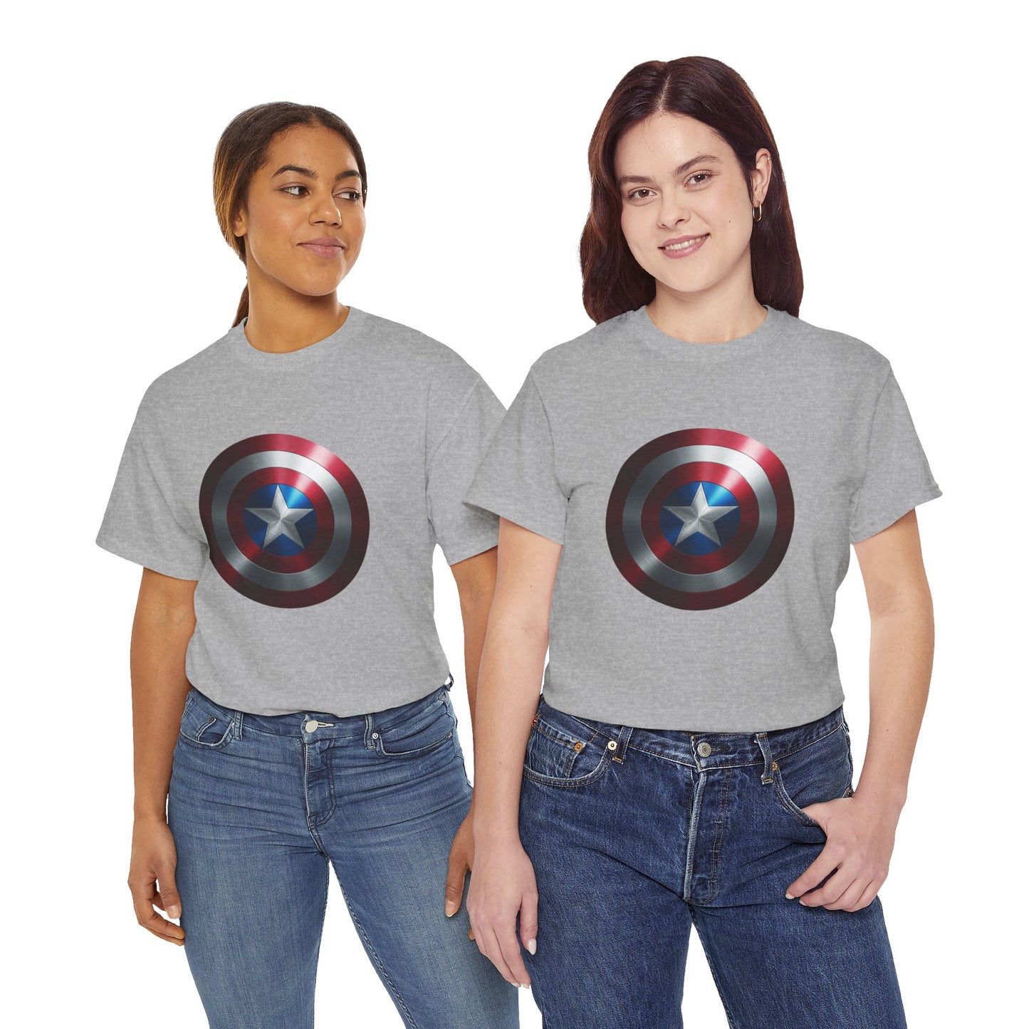 Patriotic Hero Shield Shirt – Star Emblem Graphic Tee – Super Soldier Gift – Comic Inspired Unisex Shirt – Cosplay Convention Top