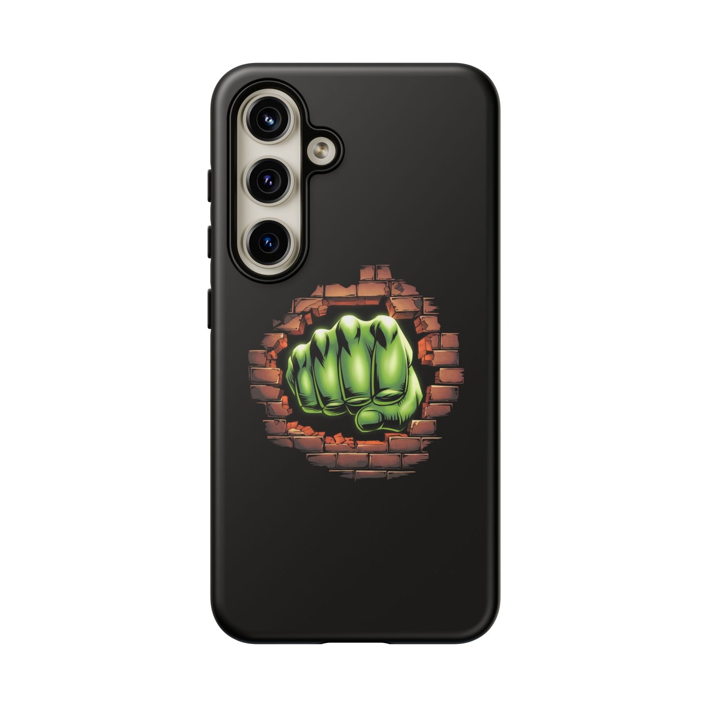 Samsung Phone Case, Green Fist Smashing Wall Design, Comic Book Phone Case, Geeky Case