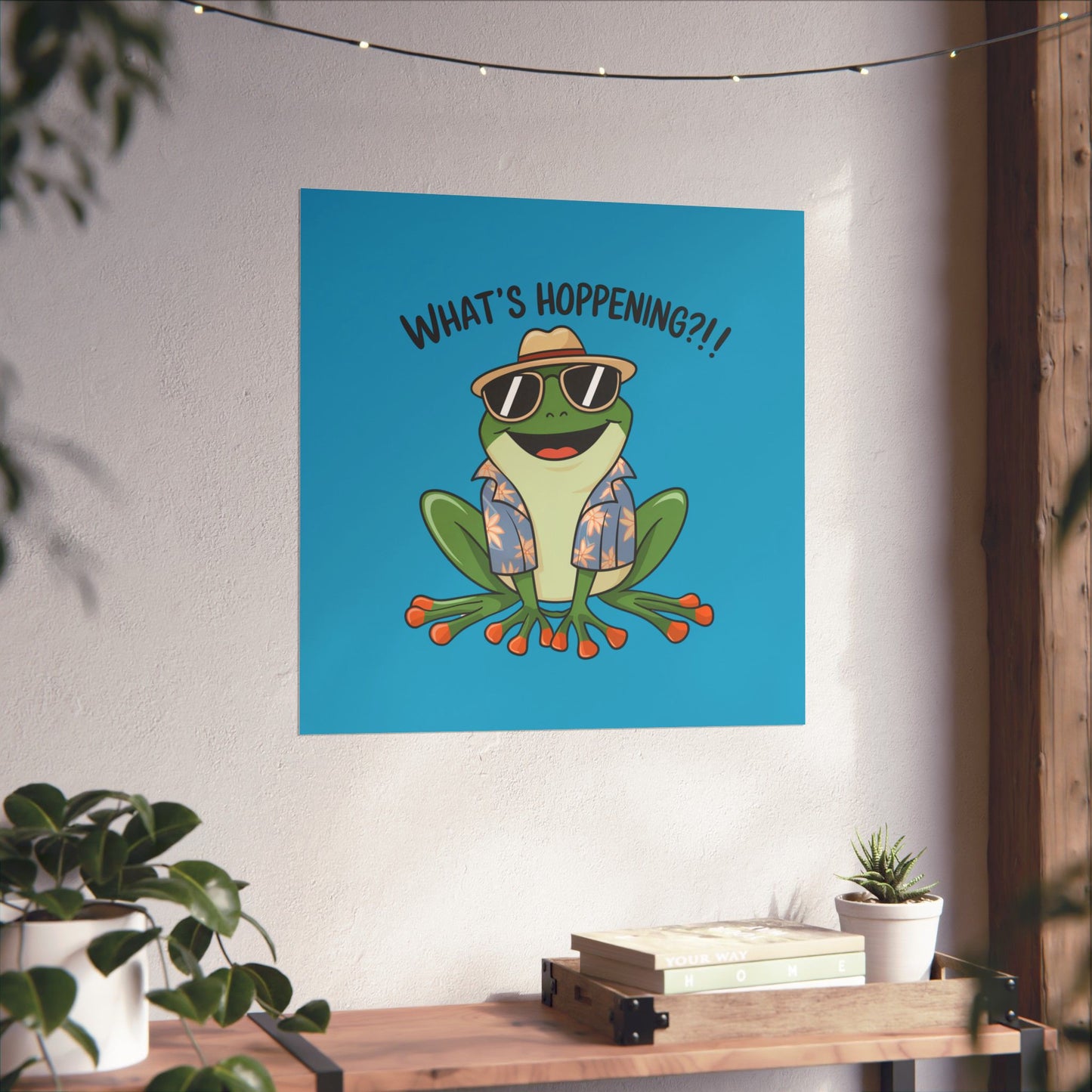 Vertical Poster - What's Hoppening Frog Pun