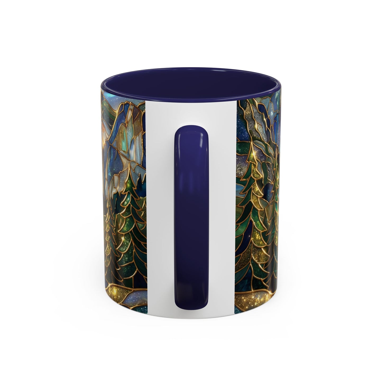 Stained Glass Yosemite Mug, Yosemite Mountain Coffee Cup, Waterfall Landscape Art Mug, Scenic Nature Mug, Yosemite Gift, Outdoor Lover Gift