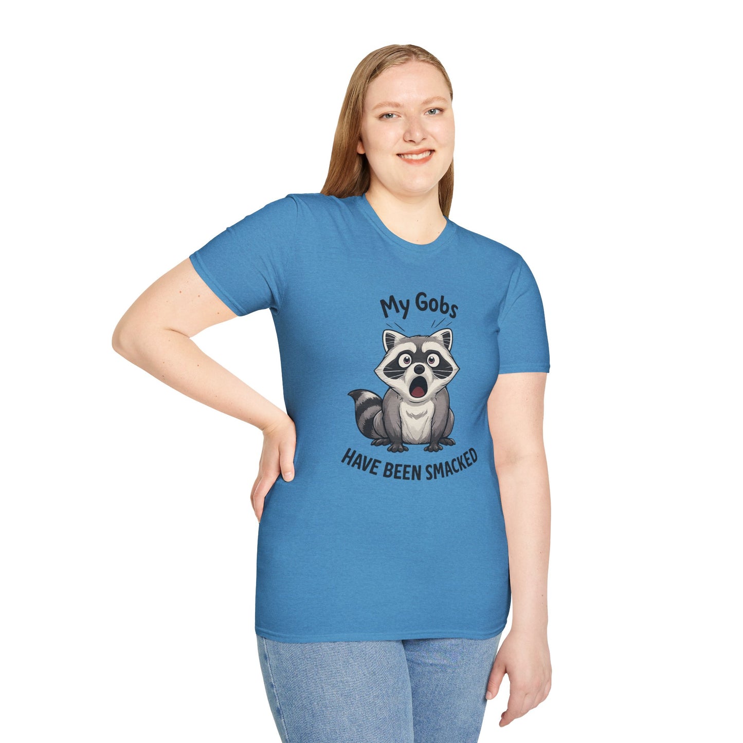 My Gobs Have Been Smacked Shirt, Funny Raccoon T Shirt, Gobsmacked Joke Tee, Meme Animal Shirt, Absurd Humor Graphic Tee