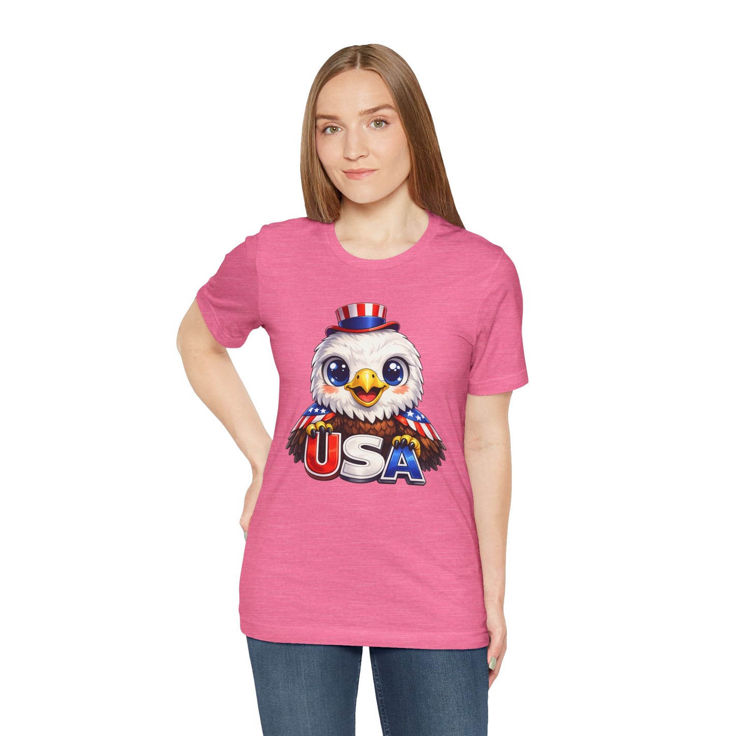 Cute USA Eagle Shirt, Patriotic Eagle T Shirt, Fourth Of July Shirt, American Flag Eagle Tee, Freedom Graphic Shirt, USA Pride Top