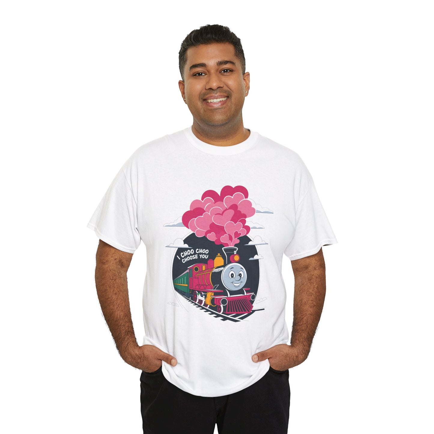 I Choo Choo Choose You Shirt, Cute Train Valentine Tee, Funny Love Graphic TShirt, Romantic Gift For Him Her, Valentine Pun Shir