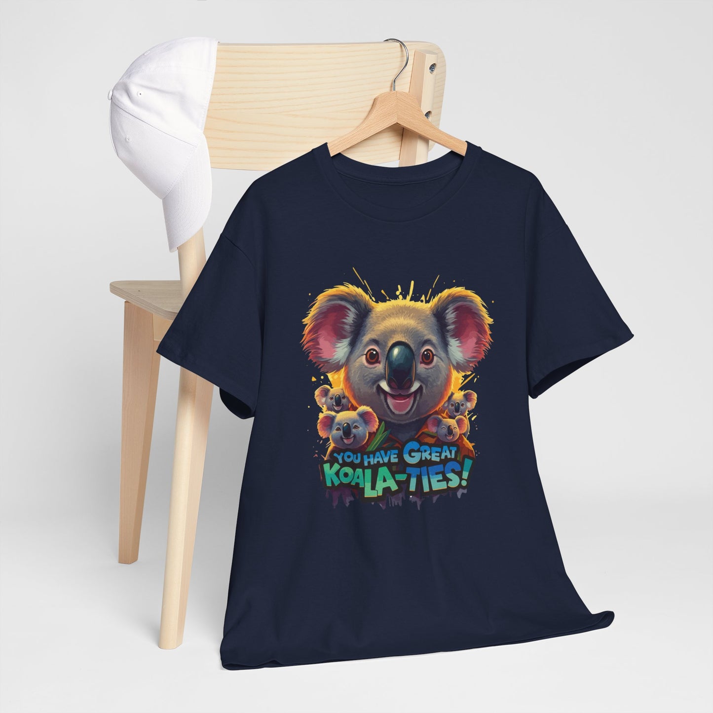 You Have Great Koala‑ties Tee – Cute Koala Pun T‑Shirt, Animal Lover Gift, Funny Wildlife Graphic, Unisex Casual Tee