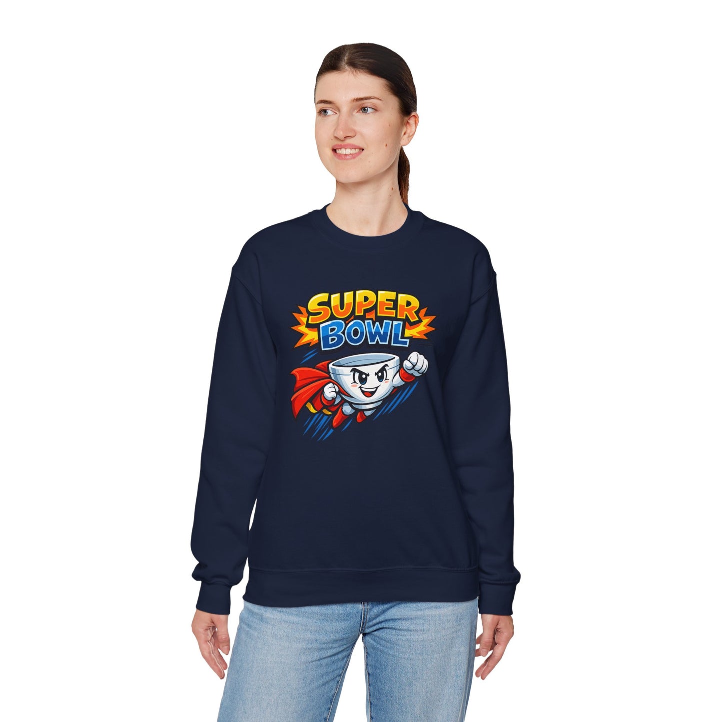 Super Bowl Sweatshirt, Funny Super Bowl Crewneck, Football Party Sweatshirt, Game Day Pullover, Bowl Pun Shirt, Unisex Graphic Crew