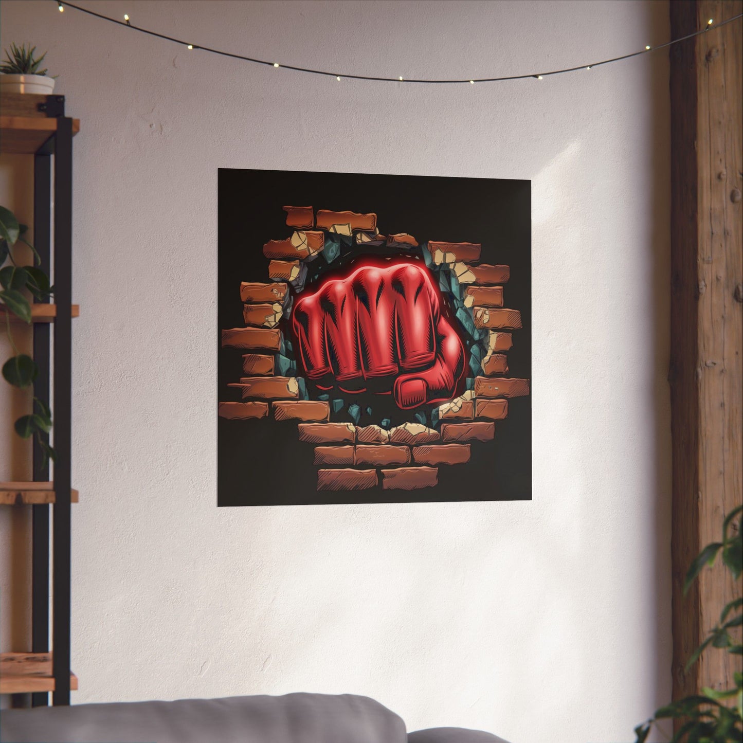 Poster Wall Art Red Fist Smash