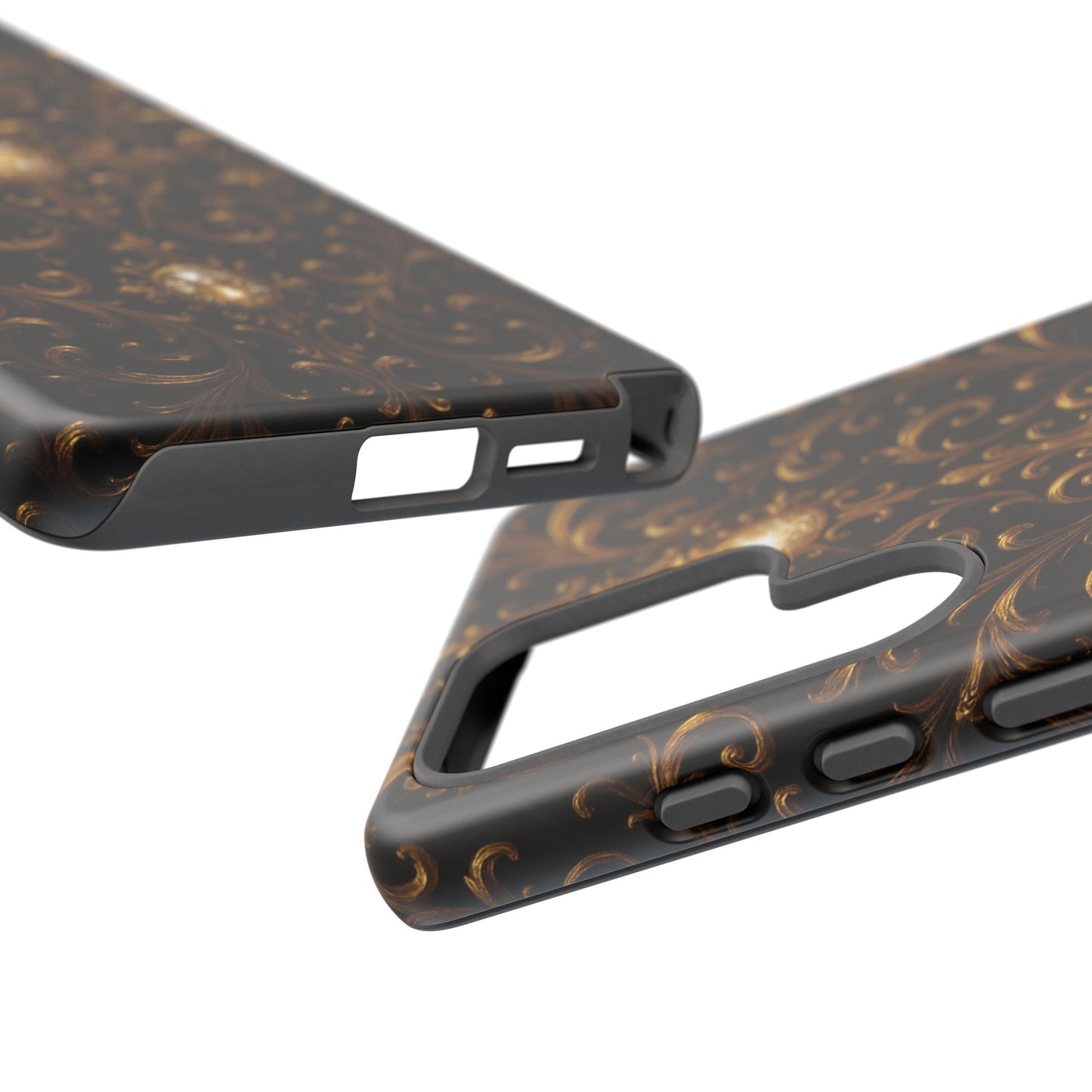 Luxury Baroque Samsung Case – Elegant Gold Ornate Floral Phone Cover for Galaxy