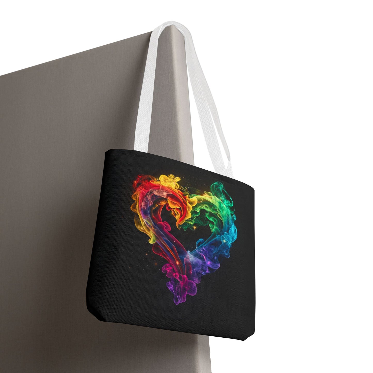 Colorful Smoke Heart Tote