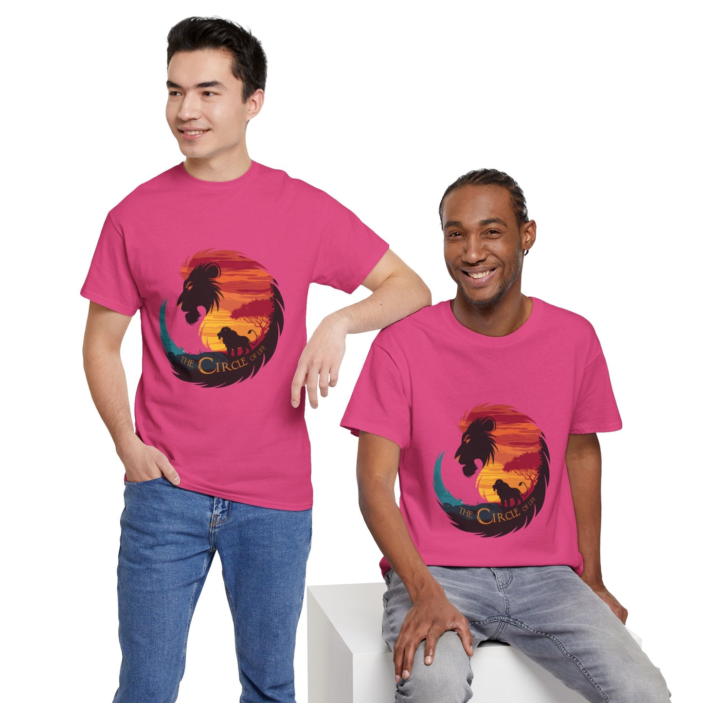 The Circle of Life Lion Shirt – Sunset Safari Wildlife Graphic Tee – Inspirational Nature T-Shirt for Animal Lovers & Adventure Fans