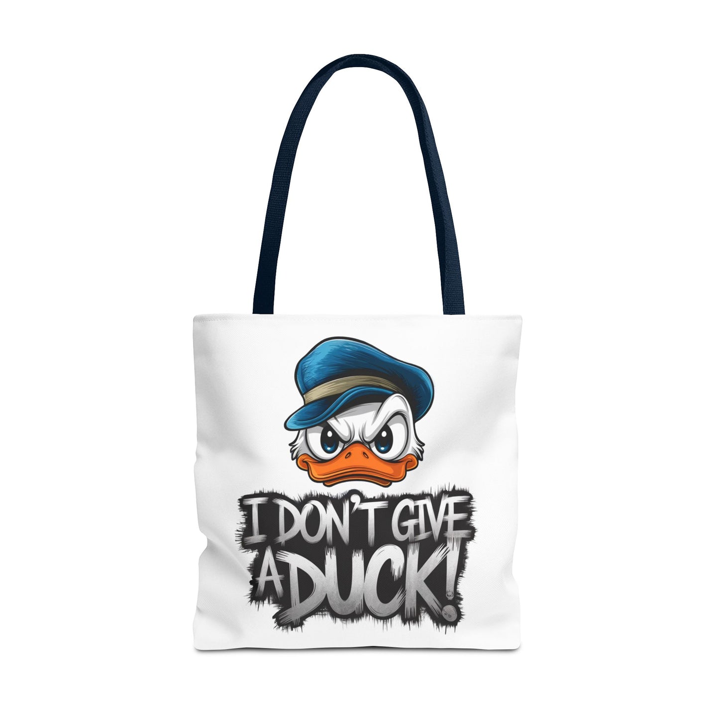 Funny Grumpy Duck Tote Bag | I Don’t Give A Duck Canvas Tote | Eco Reusable Cotton Gift Tote | Cute Animal Humor Market Bag