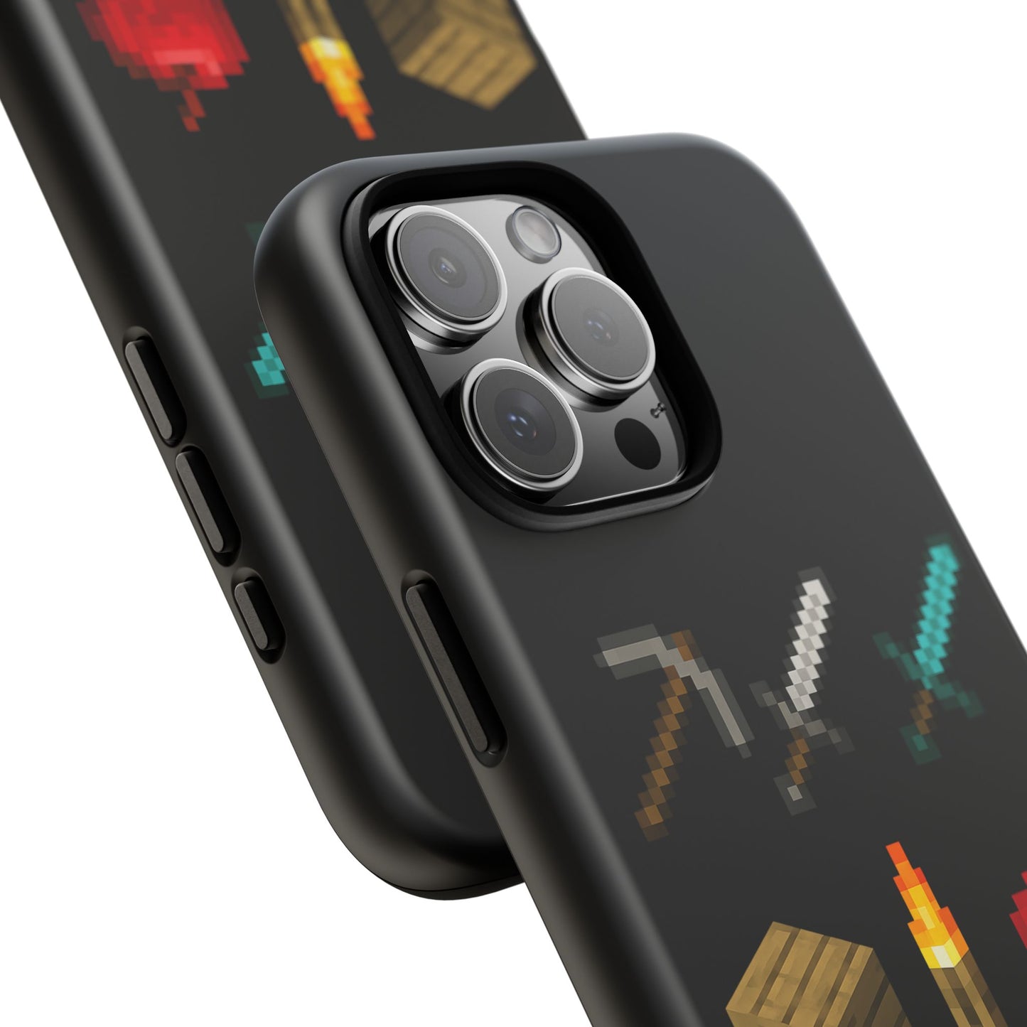 Pixel Art iPhone Case - Gaming-Inspired Tough Case for Gamers inspired by Minecraft Phone Case