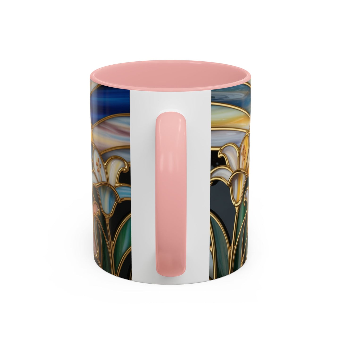 Stained Glass Cross Christian Mug • Inspirational Religious Coffee Cup • Colorful Faith Gift • Bible Verse Style Art • 11oz & 15oz