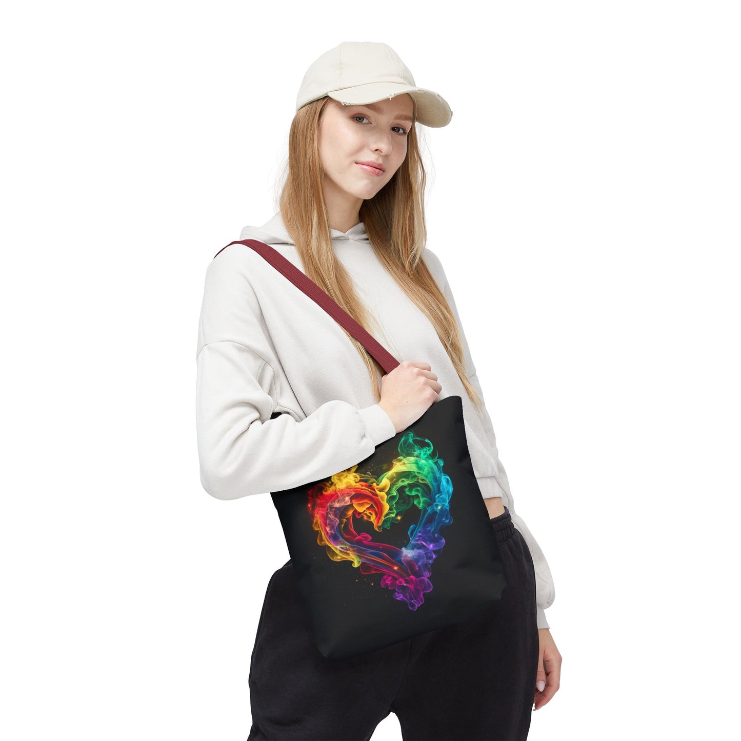 Colorful Smoke Heart Tote