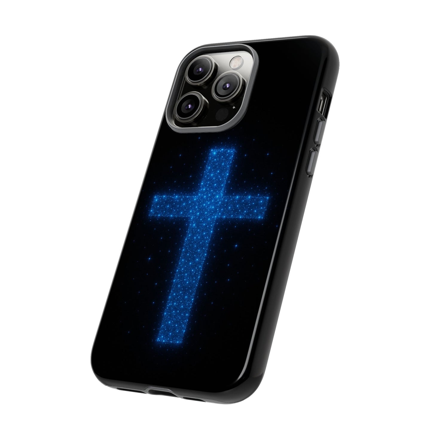 iPhone Case - Bioluminescent Cross Design Christian Phone Case Spiritual iPhone Case Gift for Believers