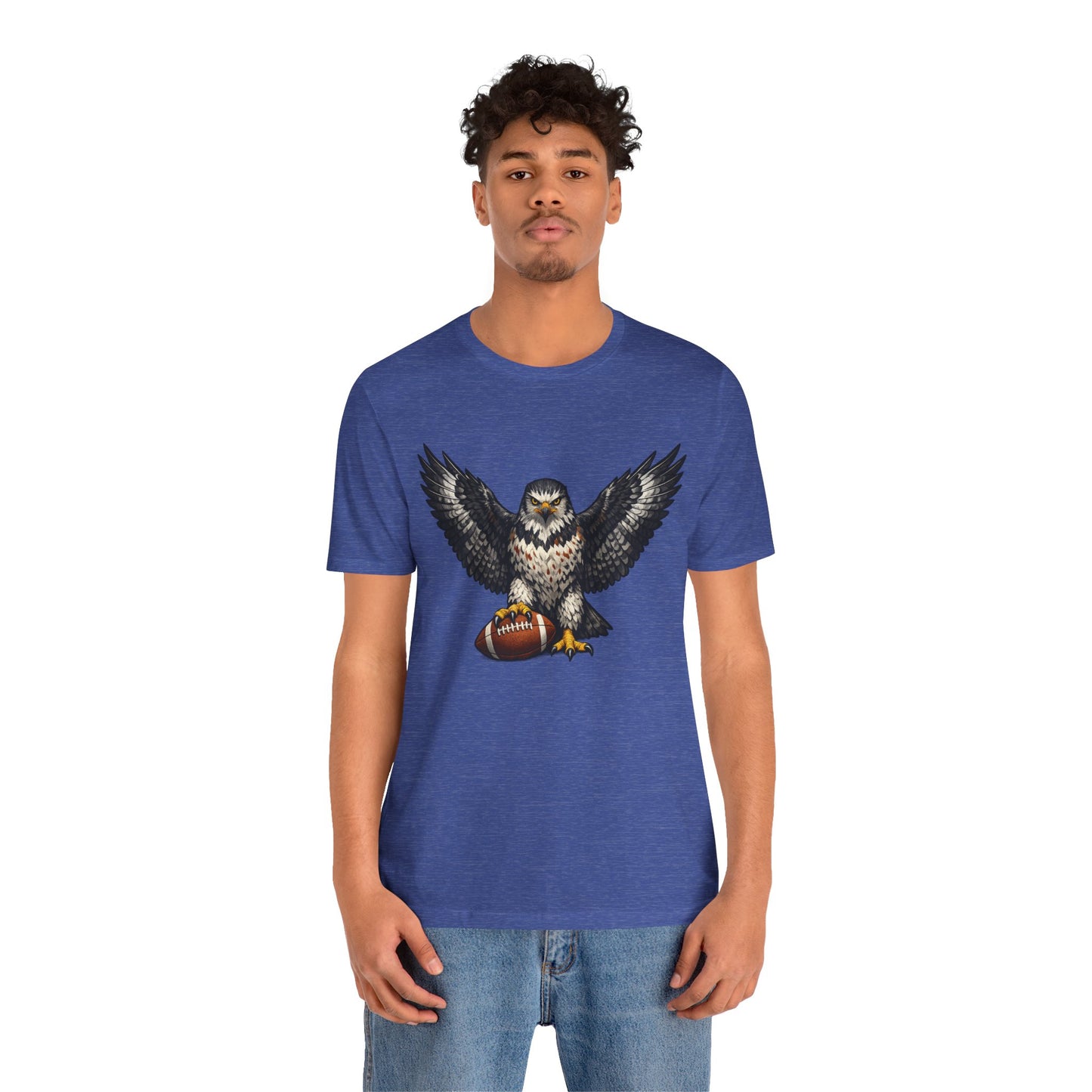 Hawk Football Shirt, Hawk Holding Football T Shirt, Hawk Mascot Tee, Football Bird Of Prey Shirt, Game Day Sports Tee, Hawk Fan Gift