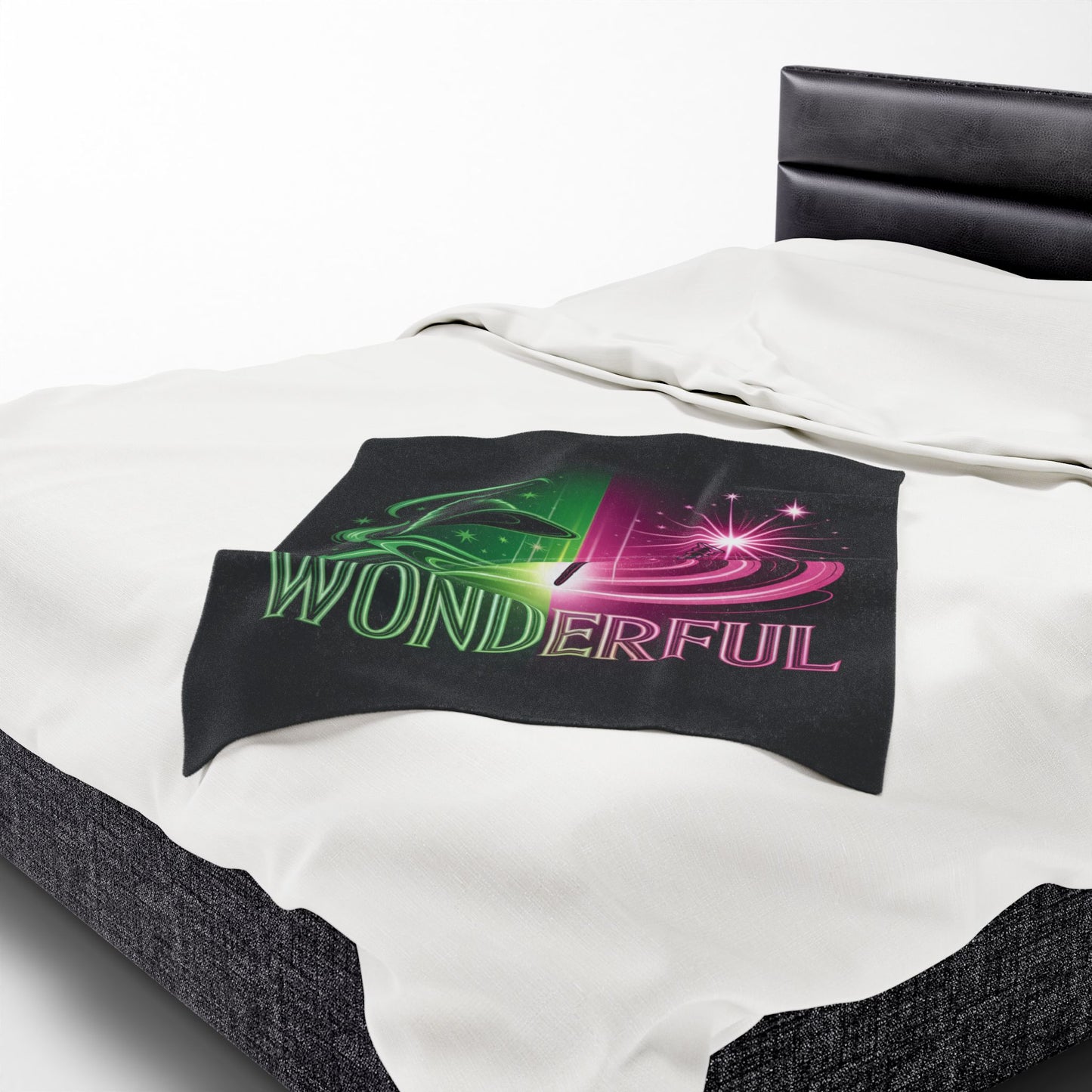 Wonderful Broadway-Inspired Blanket, Neon Theater Throw, Cozy Musical Gift, Soft Fleece Bed Blanket, Magical Room Decor For Broadway Fans
