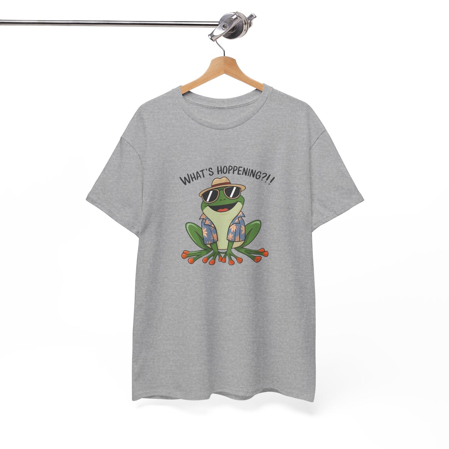 Funny Frog Shirt | What’s Hoppening T-Shirt | Cool Frog Graphic Tee | Amphibian Dad Joke Shirt | Cottagecore Animal Lover Gift