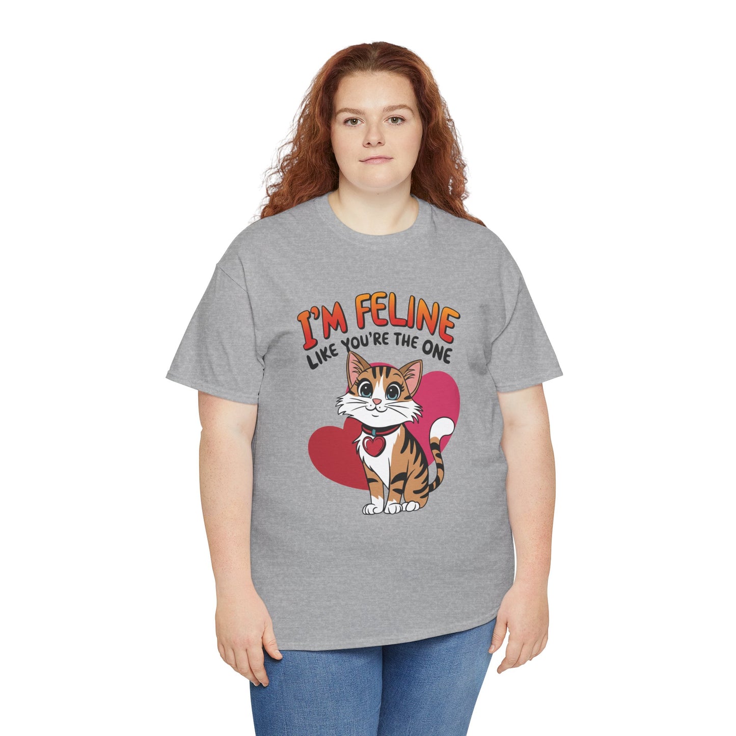 I’m Feline Like You’re The One Shirt, Cute Cat Valentine Tee, Funny Cat Love Graphic TShirt, Romantic Gift For Her Him, Cat Pun Shirt