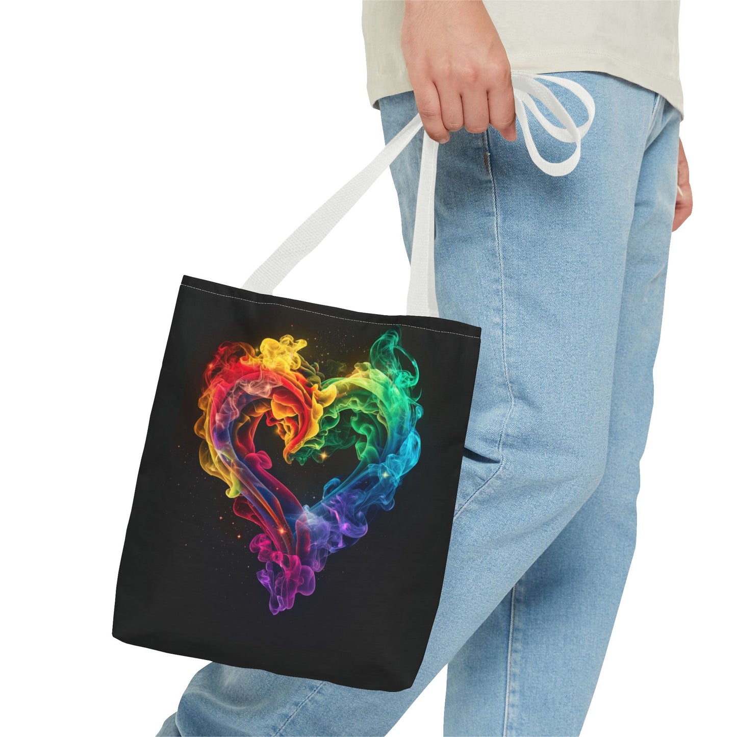 Colorful Smoke Heart Tote