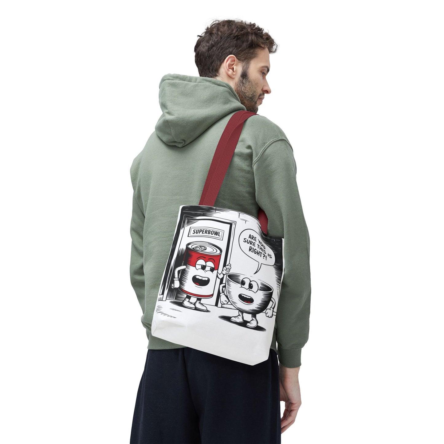 Tote Bag - Comic Superbowl Soup Design