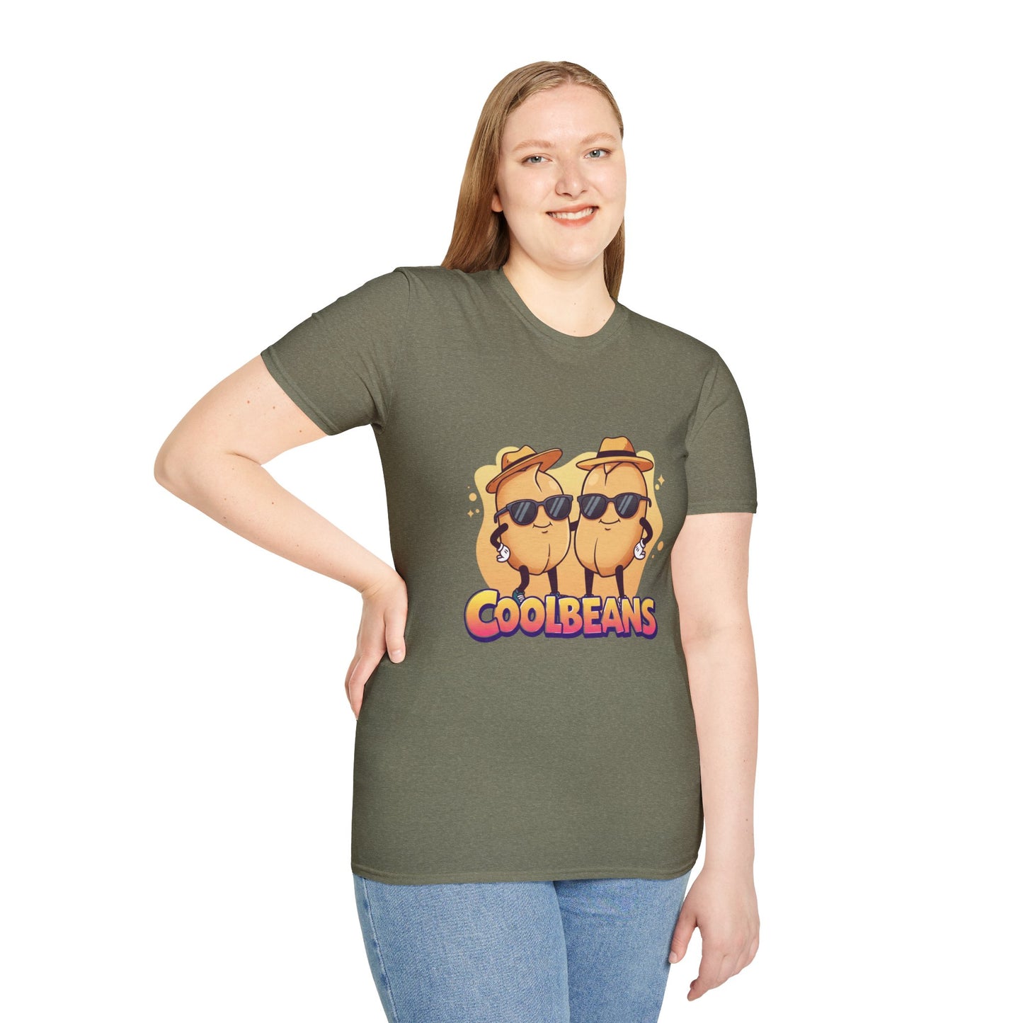 Cool Beans T-Shirt - Two Cooler-Than-Cool Beans With Sunglasses, Quirky Food-Pun Gift Tee for Him, Her or Besties - Perfect Humor and Style