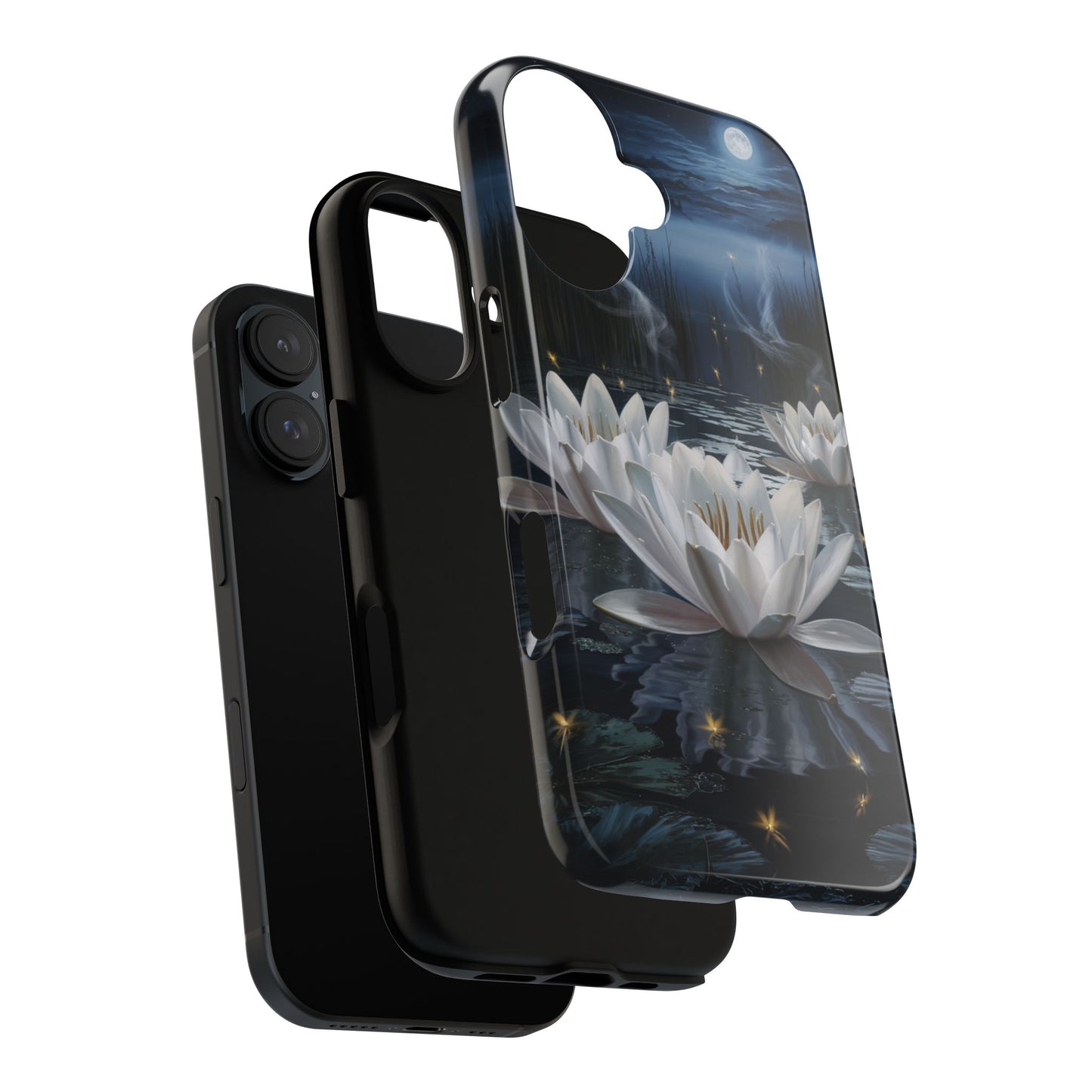 iPhone Case - Water Lilies Moonlight Design