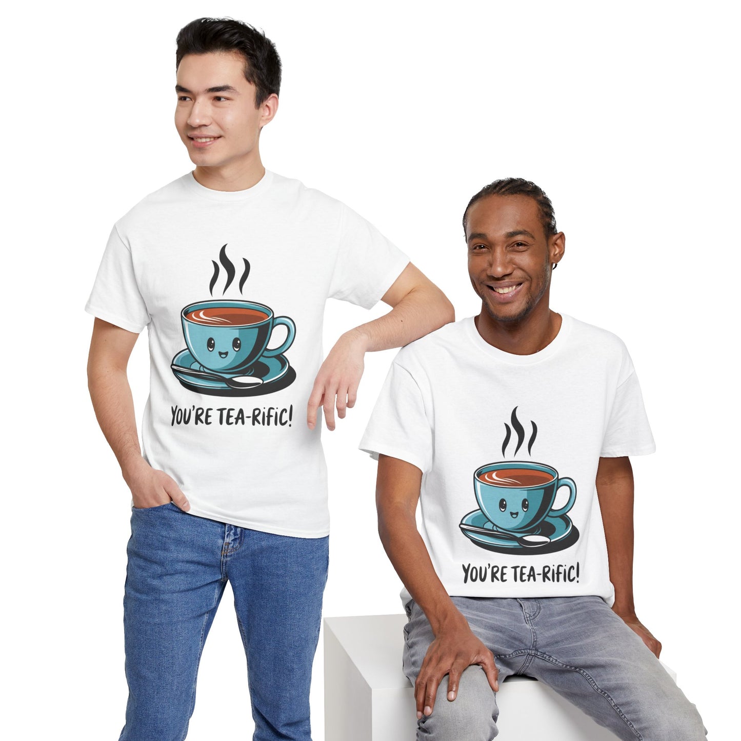 You’re Tea-Rific! Cute Tea Pun T-Shirt for Tea Lovers - Funny Gift, Kawaii Cup Graphic Tee - Unisex Soft Cotton Shirt