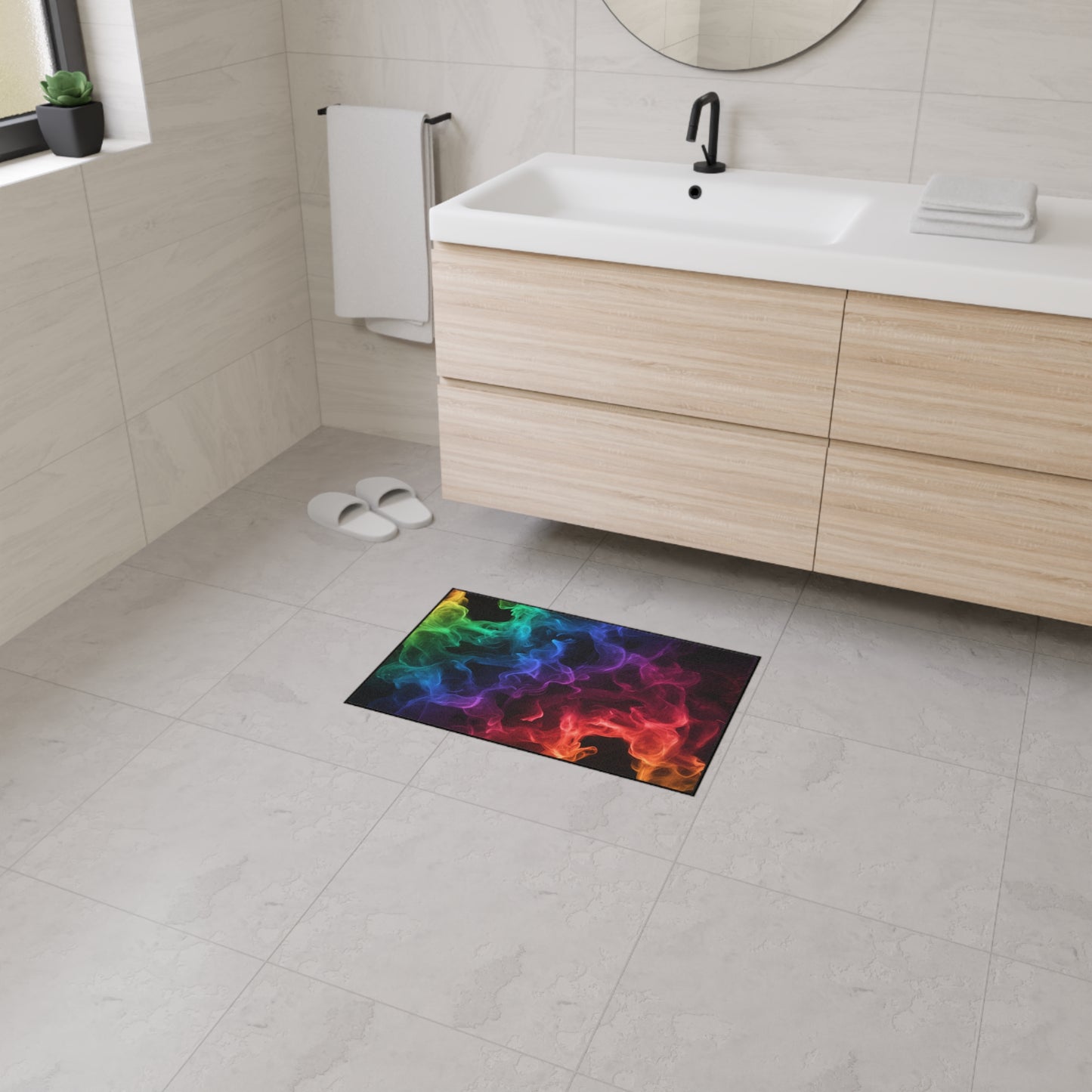 Floor Mat - Colorful Smoke Design