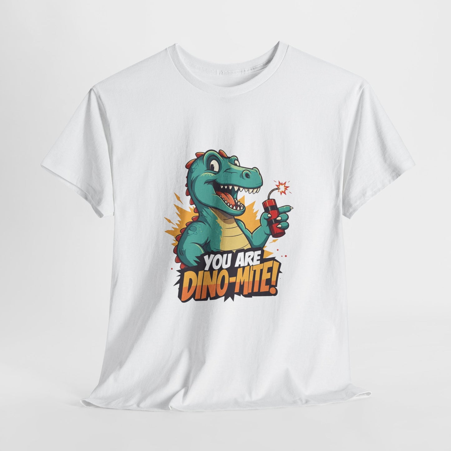 You Are Dino-Mite T-Shirt – Funny Dinosaur Graphic Tee | Cute T-Rex Shirt for Kids & Adults | Unisex Dino Lover Gift | Explosion Design