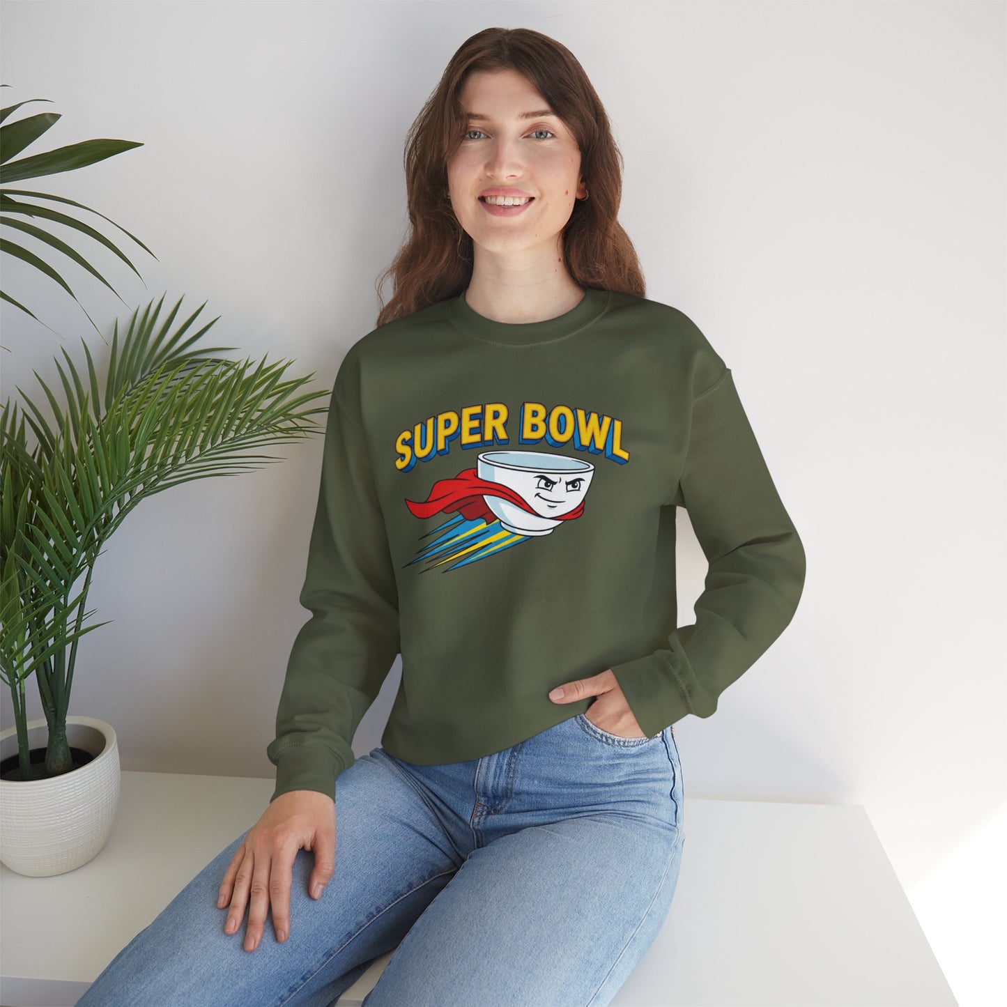 Super Bowl Sweatshirt, Funny Super Bowl Shirt, Football Party Sweatshirt, Game Day Crewneck, Bowl Pun Sweatshirt, Unisex Graphic Crew