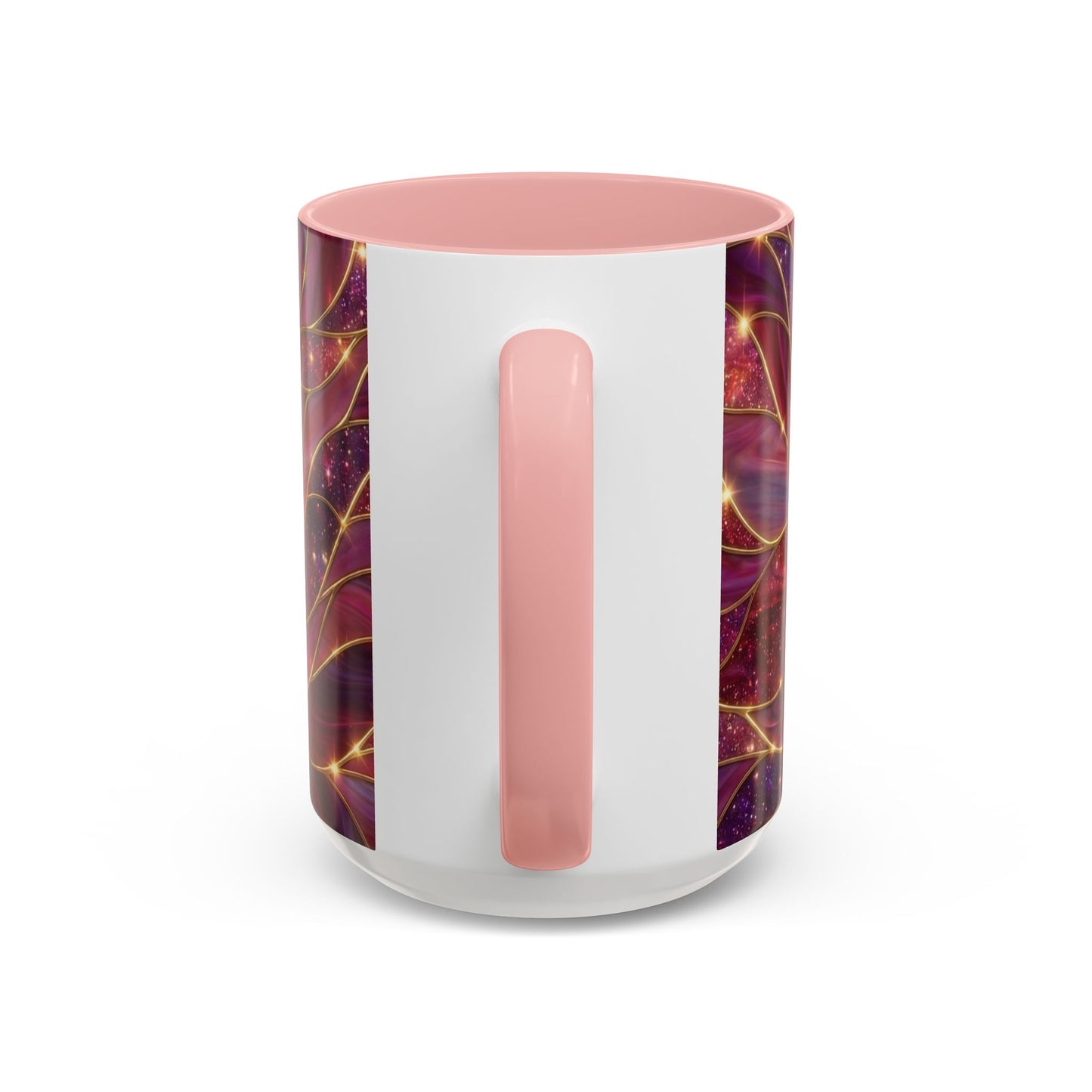 Stained Glass Heart Mug, Valentine Coffee Mug, Romantic Love Mug, Pink Red Ceramic Cup, Gift For Her, Anniversary Gift Mug