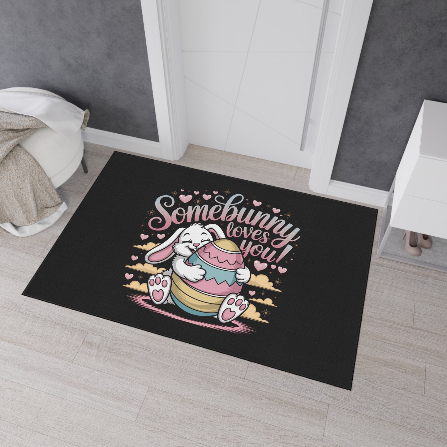 Floor Mat Somebunny Loves You Easter Bunny Welcome Mat Easter Door Mat