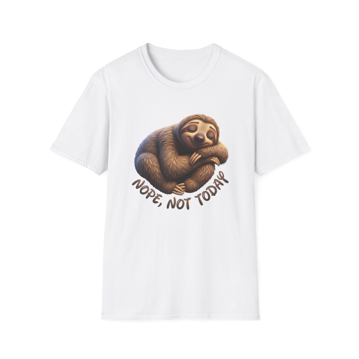 Nope Not Today Sloth T-Shirt, Funny Lazy Day Shirt, Cute Animal Lover Tee, Relaxed Humor Top, Chill Gift Idea For Men And Women