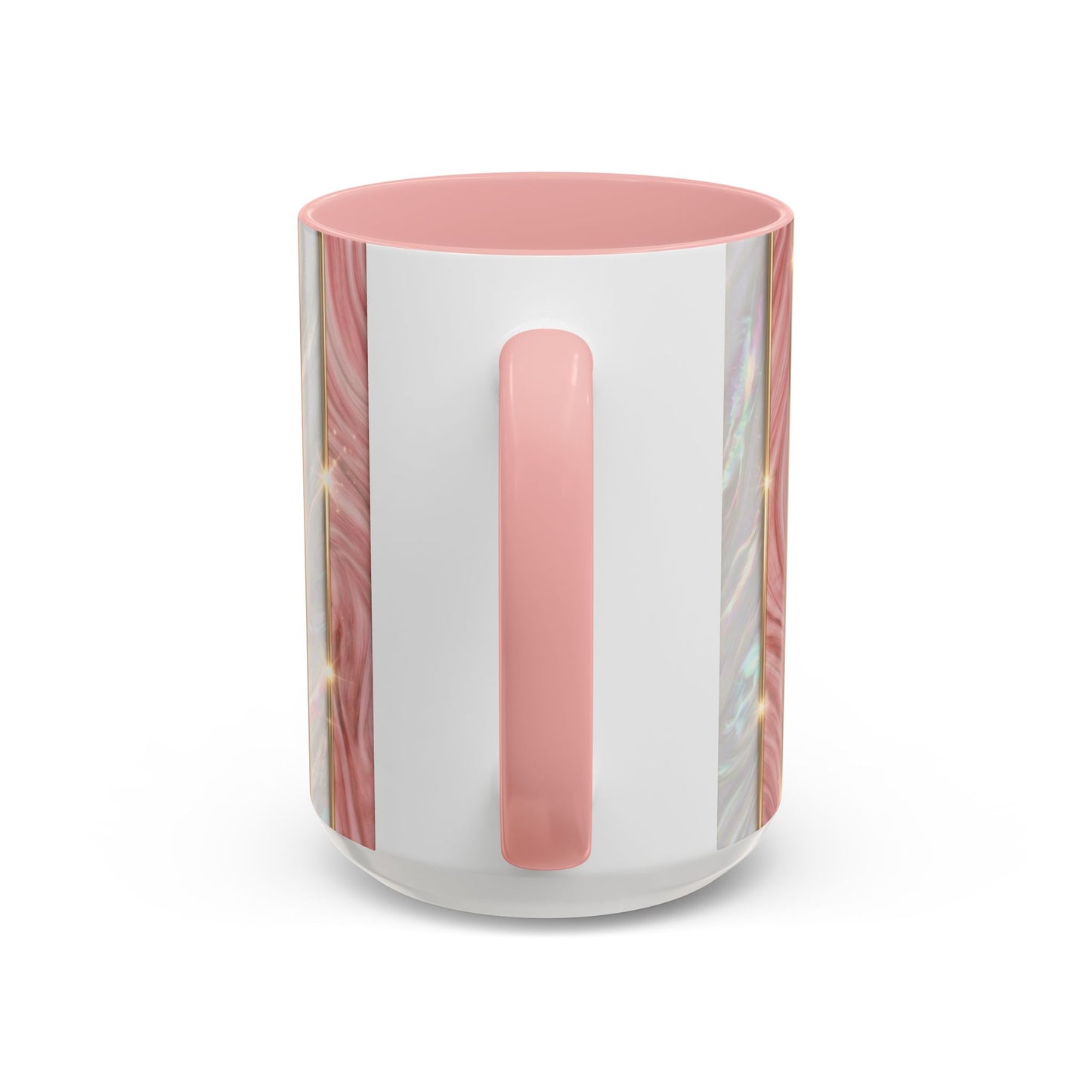 Pink Marble Coffee Mug, Gold Stripe Faux Agate Cup, Glam Desk Accessory, Elegant Tea Mug, Luxury Gift for Her, Chic Office Desk Decor