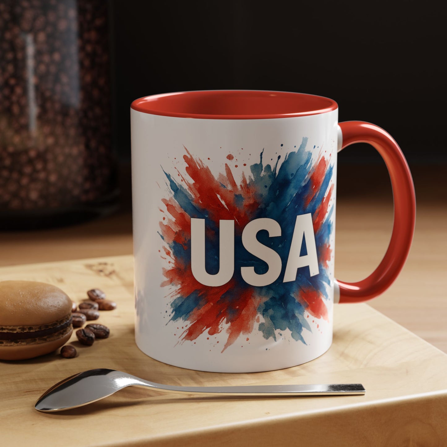 USA Patriotic Coffee Mug | 4th of July Gift | Red White Blue Mug | American Pride Cup | Independence Day Drinkware | USA Mug