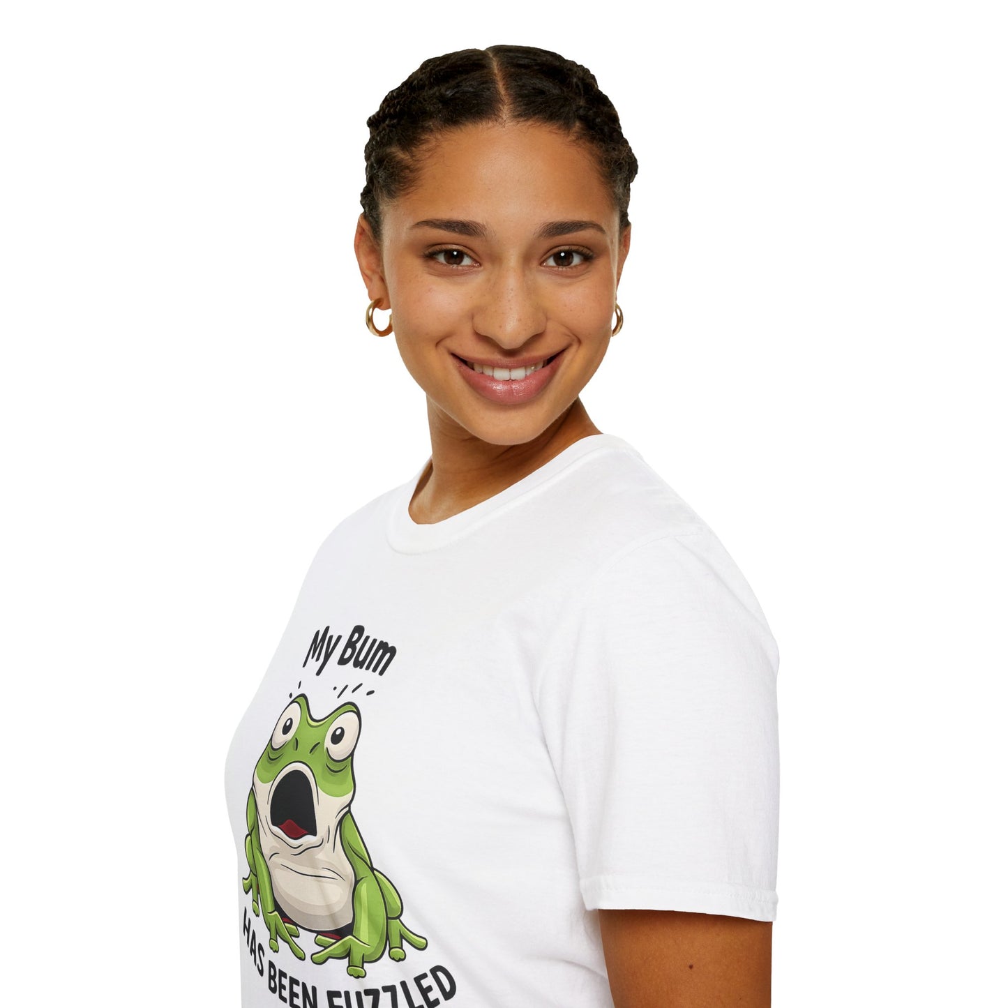 My Bum Has Been Fuzzled Shirt, Bumfuzzled Word Play Tee, Funny Frog T Shirt, Cute Shocked Frog Graphic Tee, Silly Humor Gift