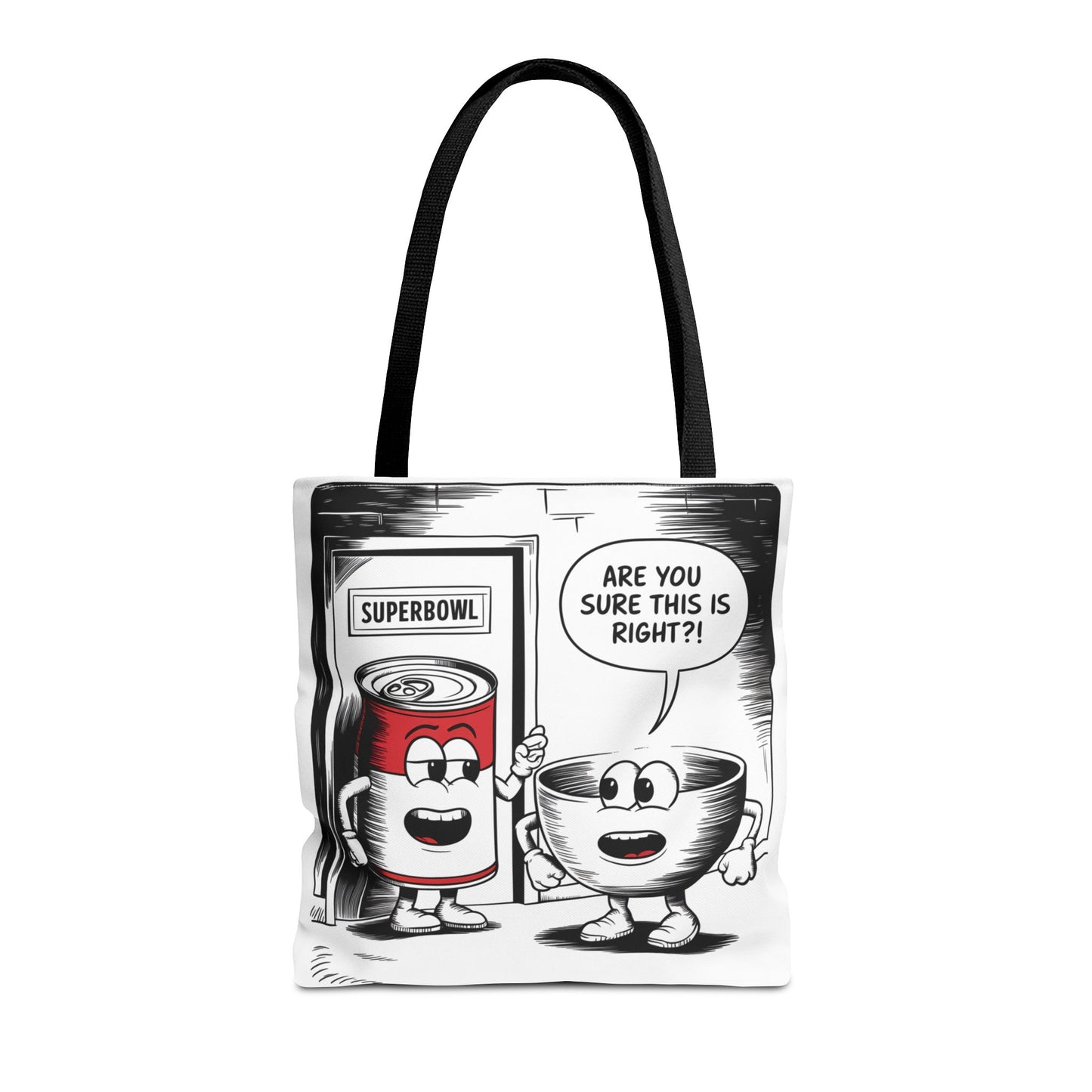 Tote Bag - Comic Superbowl Soup Design