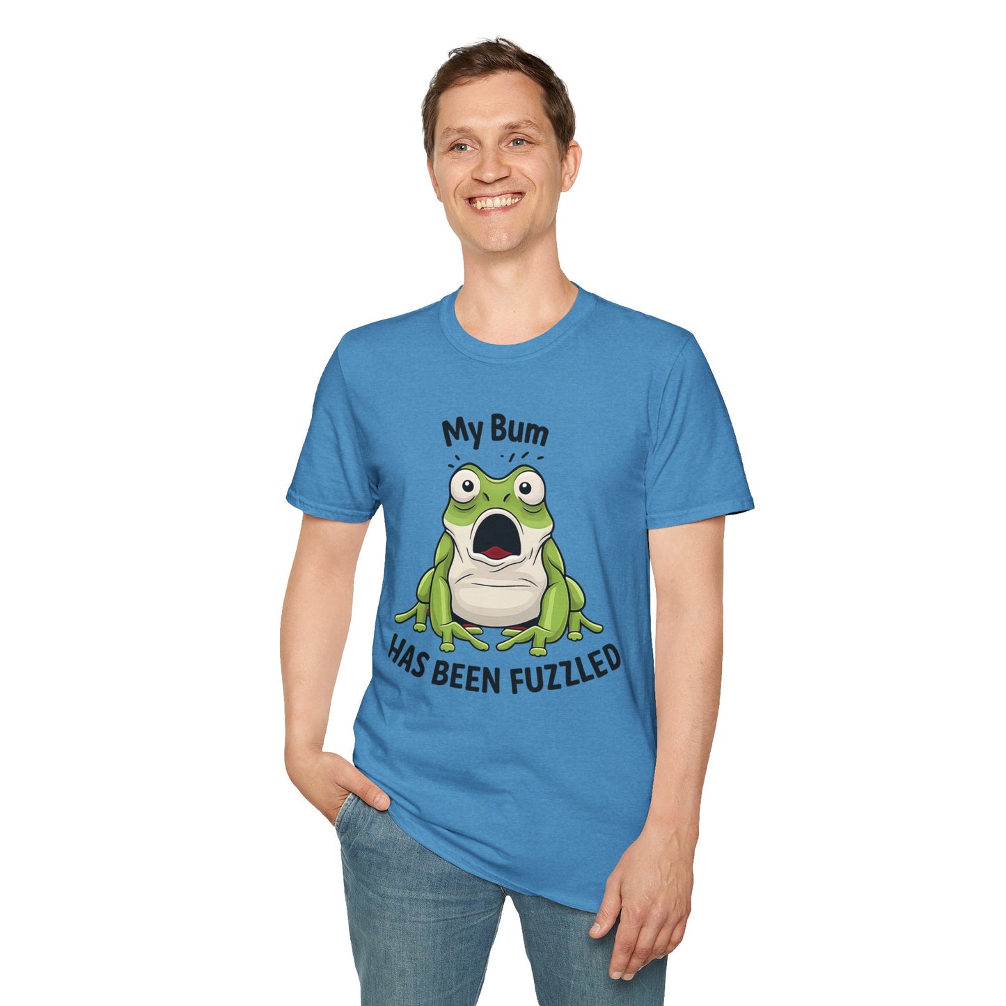 My Bum Has Been Fuzzled Shirt, Bumfuzzled Word Play Tee, Funny Frog T Shirt, Cute Shocked Frog Graphic Tee, Silly Humor Gift
