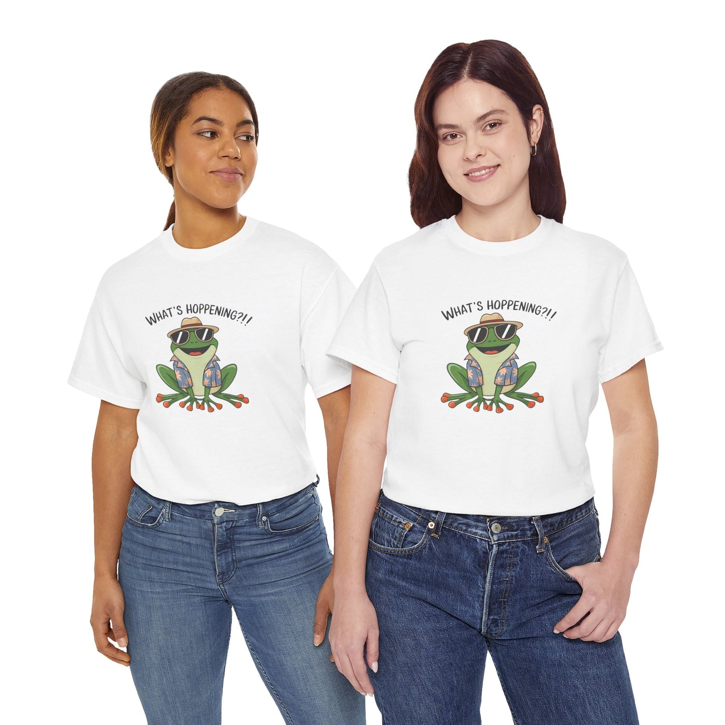 Funny Frog Shirt | What’s Hoppening T-Shirt | Cool Frog Graphic Tee | Amphibian Dad Joke Shirt | Cottagecore Animal Lover Gift