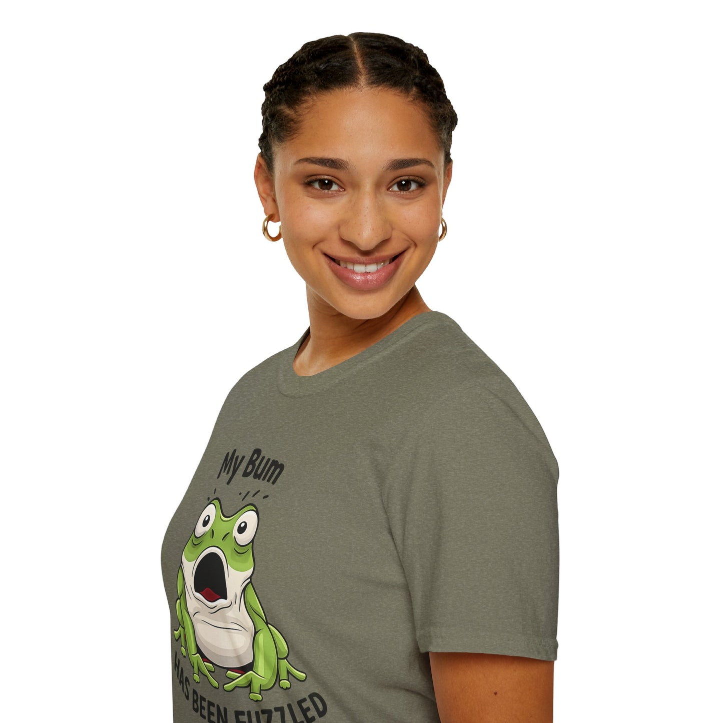 My Bum Has Been Fuzzled Shirt, Bumfuzzled Word Play Tee, Funny Frog T Shirt, Cute Shocked Frog Graphic Tee, Silly Humor Gift
