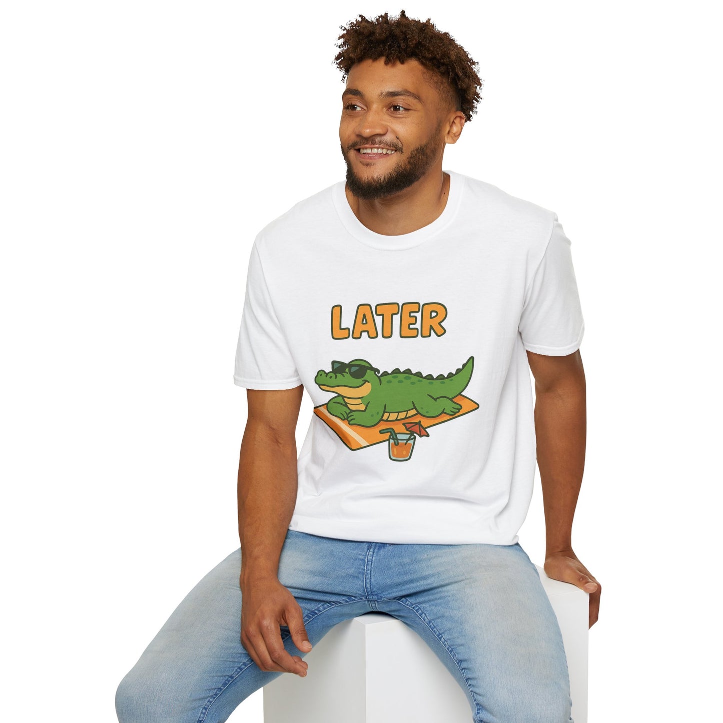 Later Gator Graphic Tee - Funny Alligator T-Shirt | Funny Summer Shirt | Trendy Animal Tee | Cute Gator Gift | Y2K Retro Humor Tee
