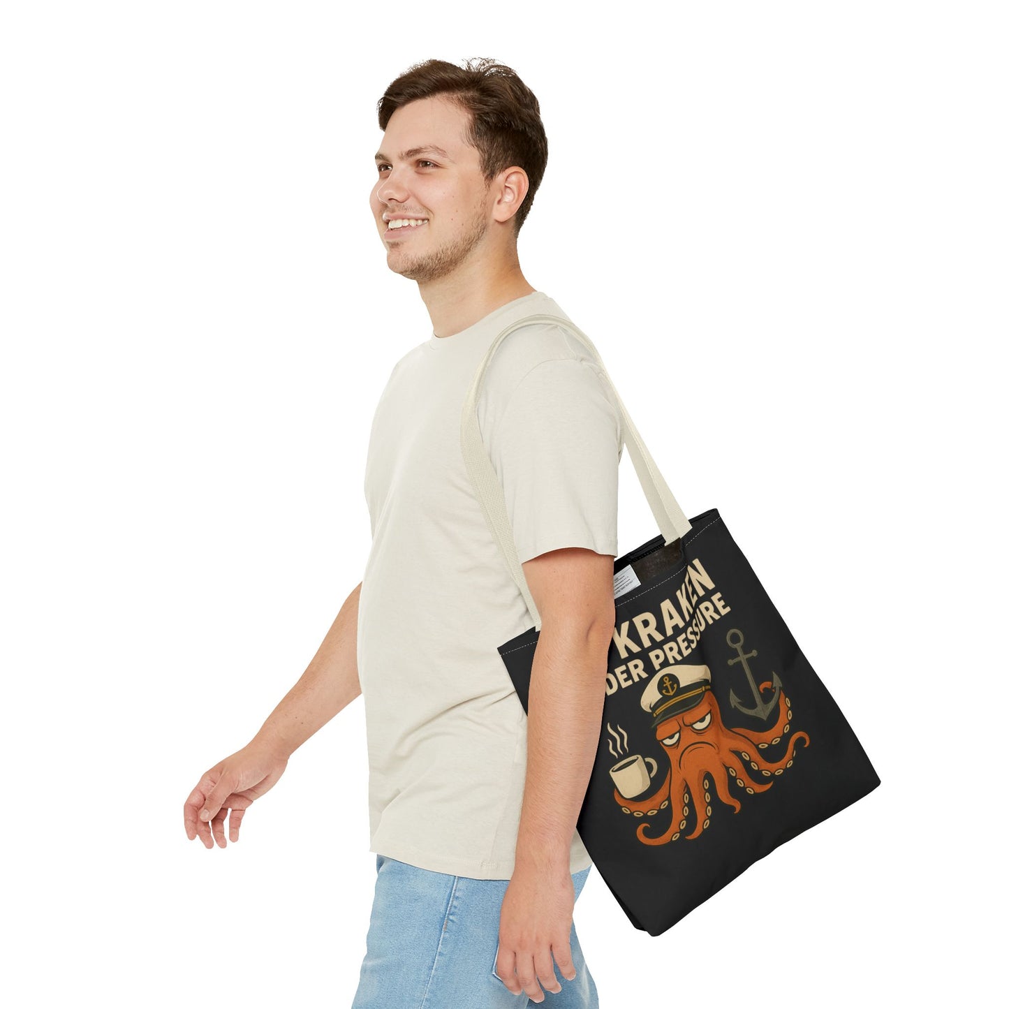 Stressed Octopus Tote Bag Nautical Bag Beach Tote Ocean Reusable Bag Seaside