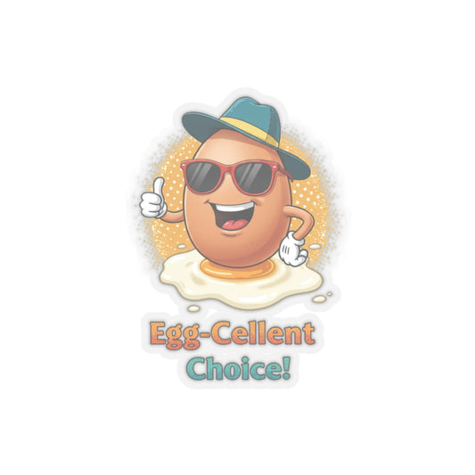 Sticker - Egg-Cellent Choice Pun Thumbs Up Design