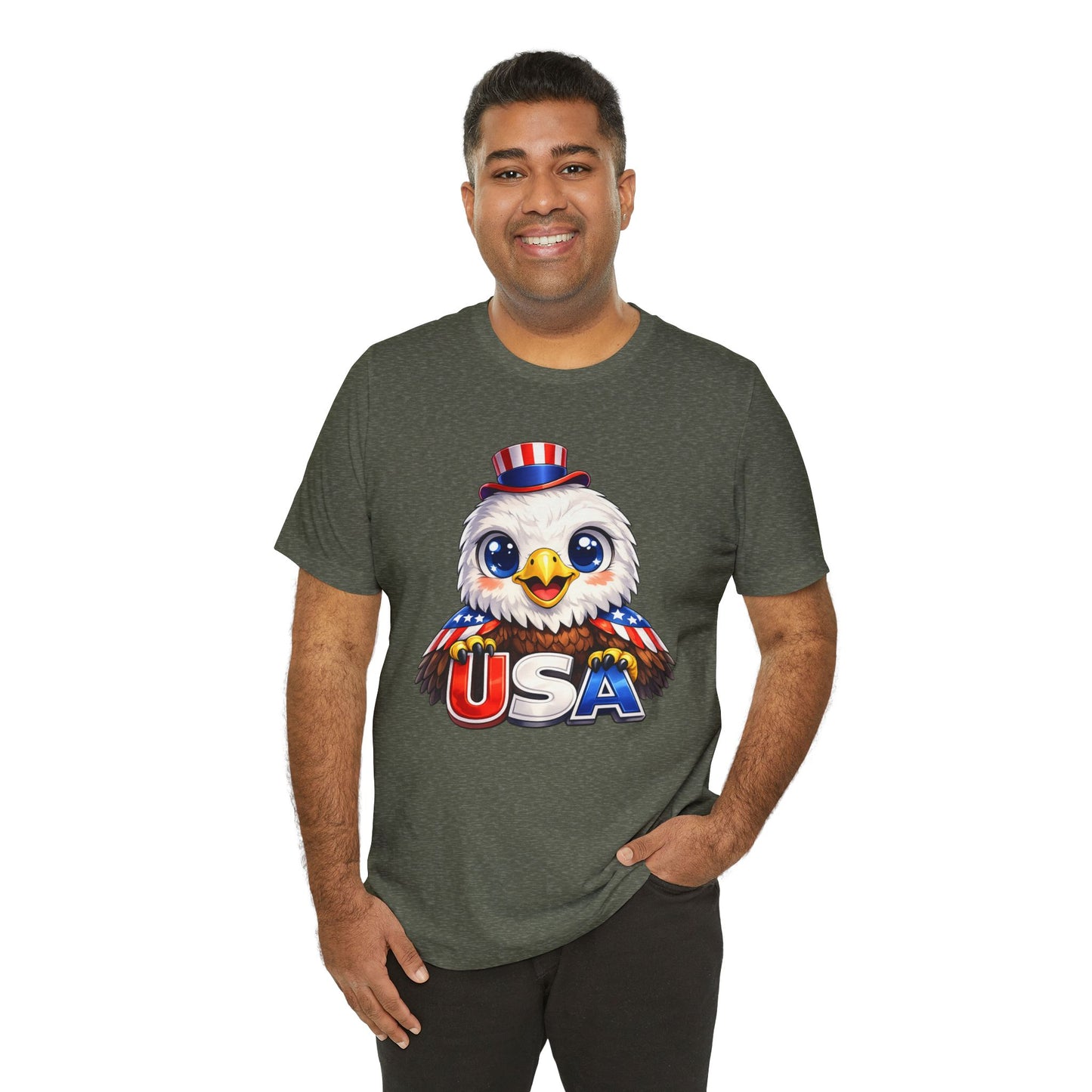Cute USA Eagle Shirt, Patriotic Eagle T Shirt, Fourth Of July Shirt, American Flag Eagle Tee, Freedom Graphic Shirt, USA Pride Top