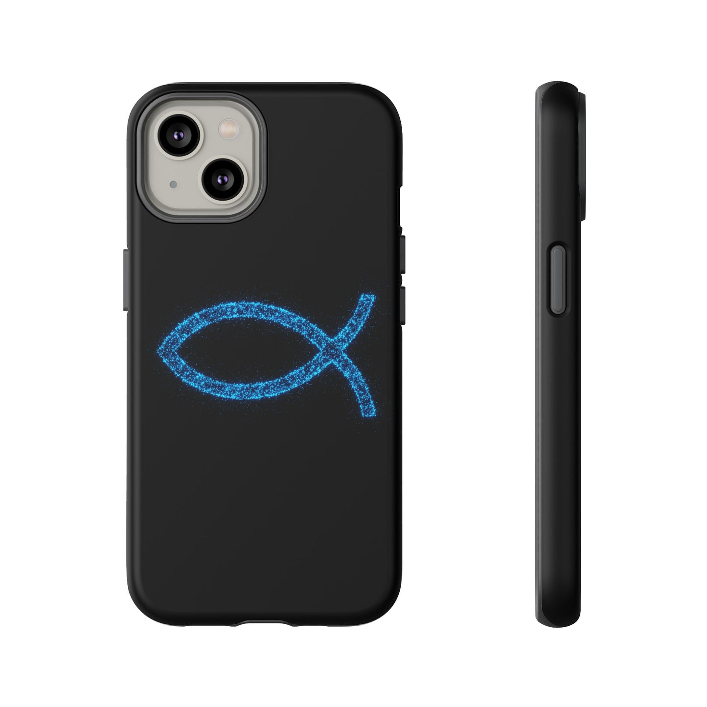Stylish Tough iPhone Case with Sparkling Fish Design - Durable Phone Protection