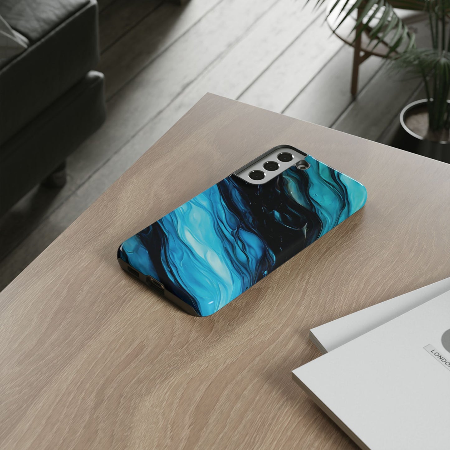 Samsung Galaxy Blue Splash Phone Case